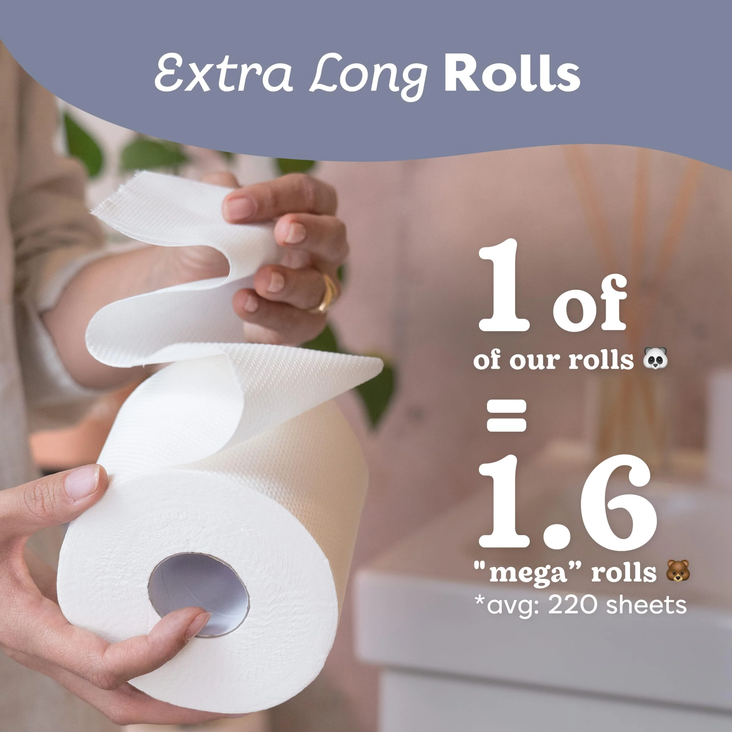 Betterway Bamboo Toilet Paper 3 Ply - Sustainable Toilet Tissue - 24 Long-Lasting Rolls & 360 Sheets Per Roll - Septic Safe - Organic, Plastic & PFAS Free - FSC Certified - Image 8
