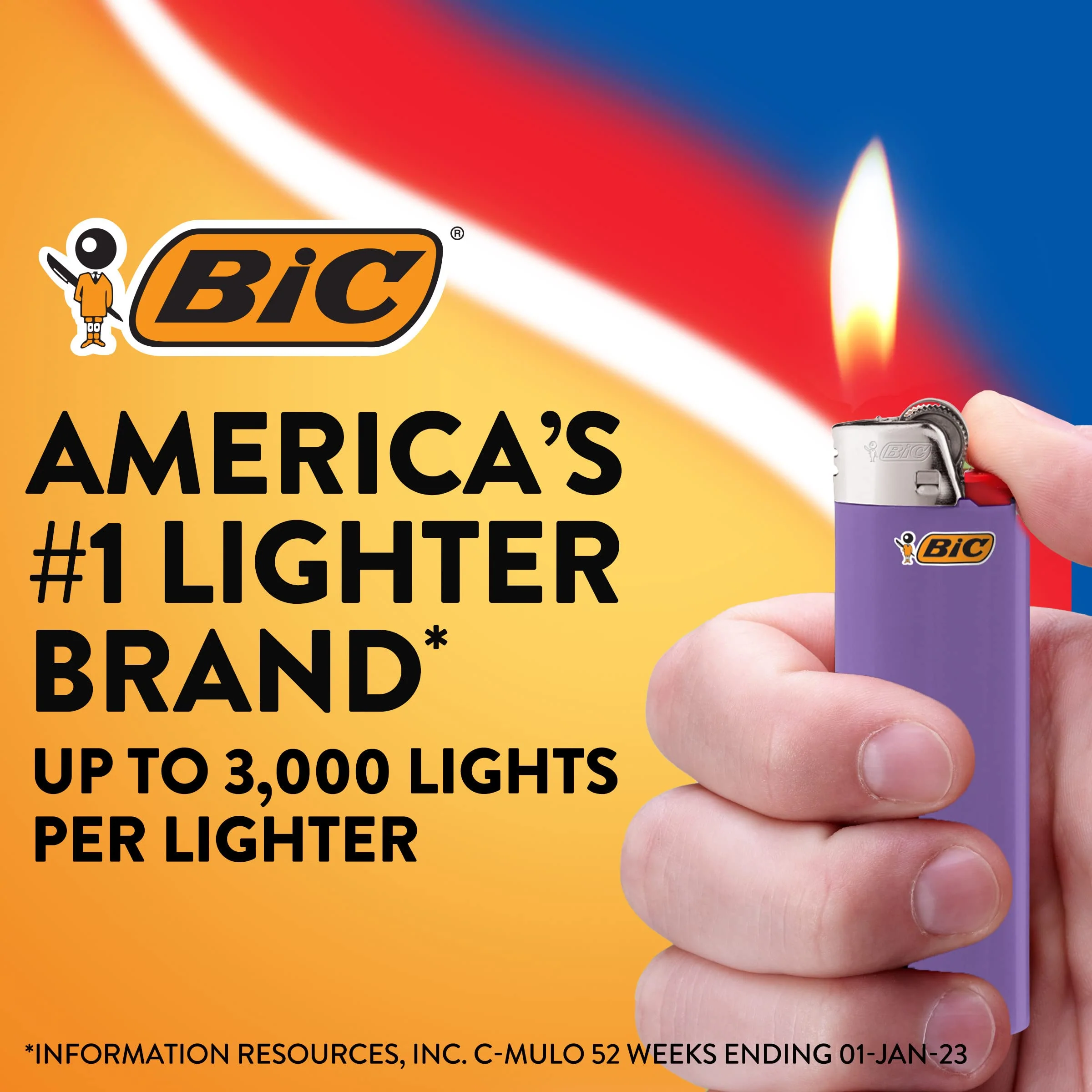 BIC Classic Lighters, Pocket Style, Lighter for Candles, Purple Lighters (Packaging May Vary), 12 Count Pack - Image 4