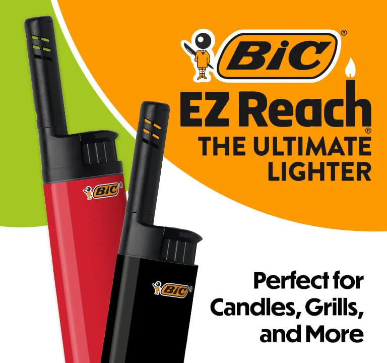 BIC EZ Reach Lighters, Long Metal Wand Candle Lighter, Home Décor Collection, 6-Pack (Designs May Vary) - Image 3