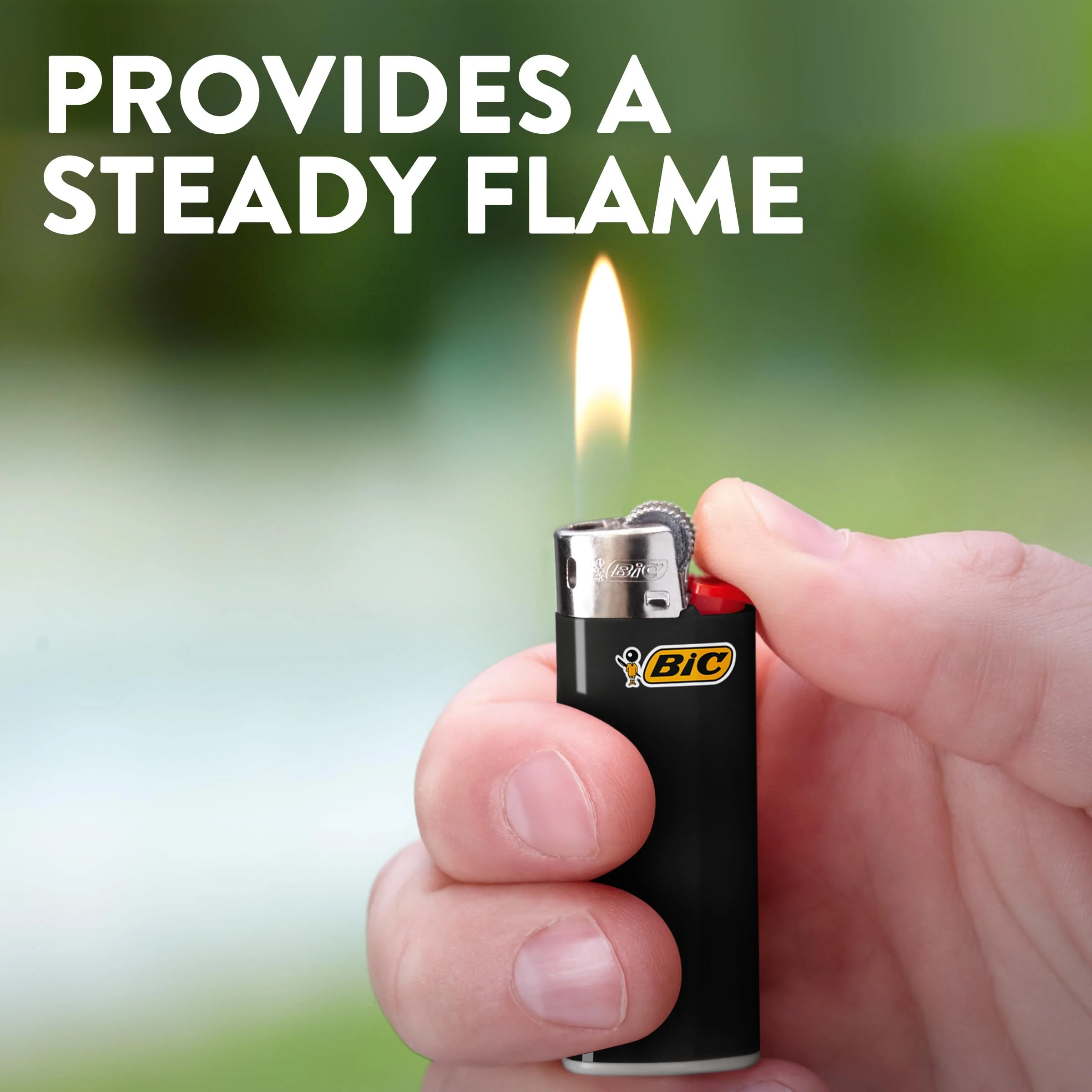 BIC Mini Pocket Lighters, Assorted Bright Colors, 50-Count Tray, Safe and Reliable Child-Resistant Lighters - Image 3