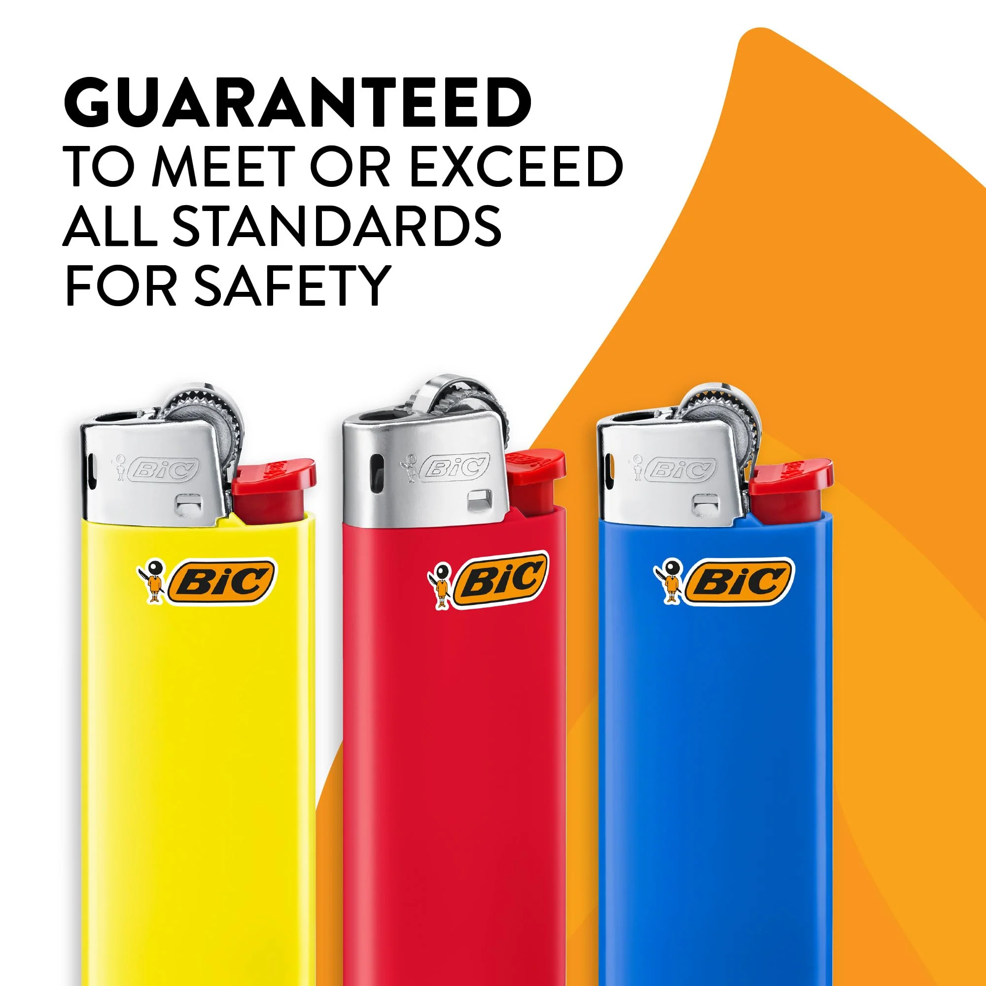 BIC Mini Pocket Lighters, Assorted Bright Colors, 50-Count Tray, Safe and Reliable Child-Resistant Lighters - Image 4