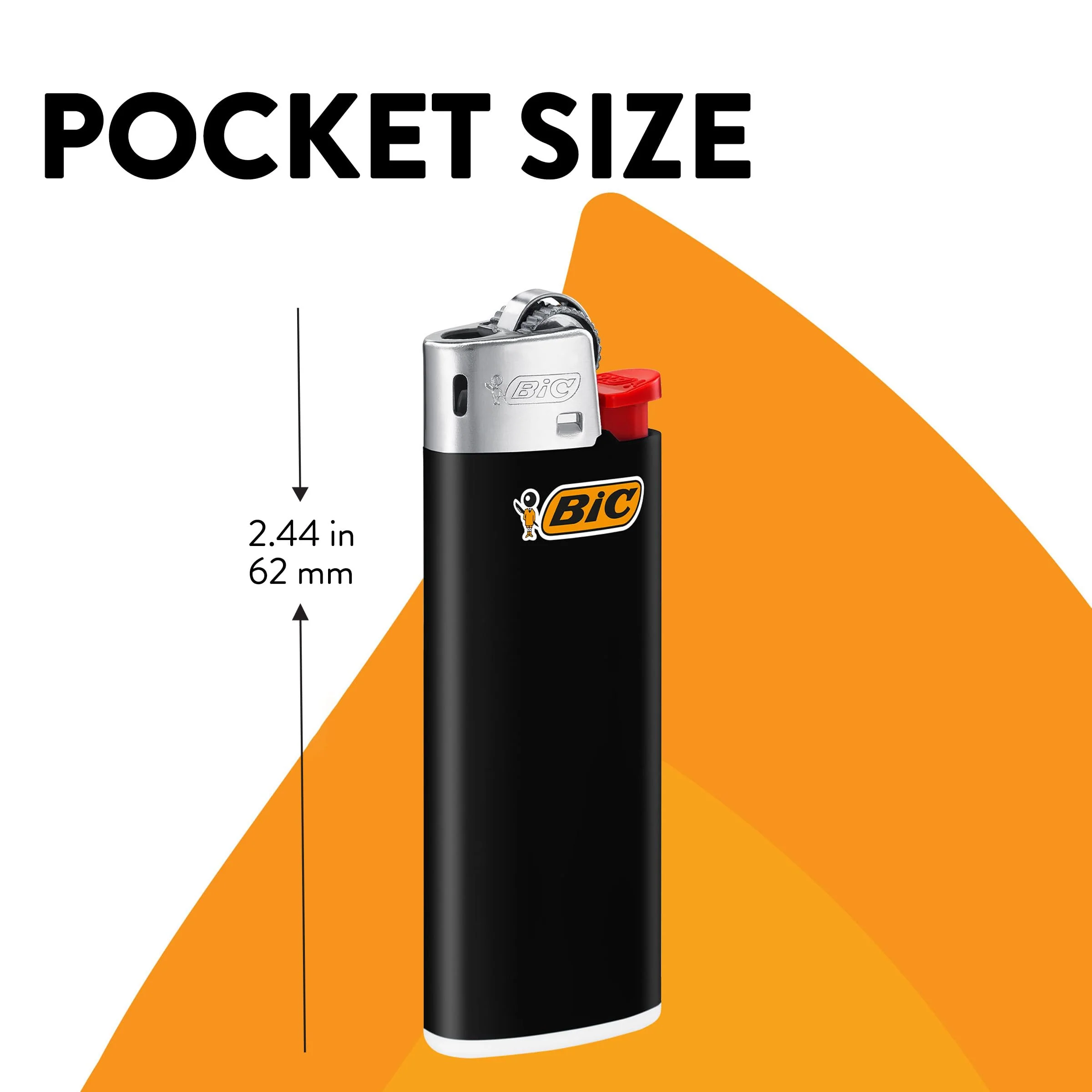 BIC Mini Pocket Lighters, Assorted Bright Colors, 50-Count Tray, Safe and Reliable Child-Resistant Lighters - Image 6