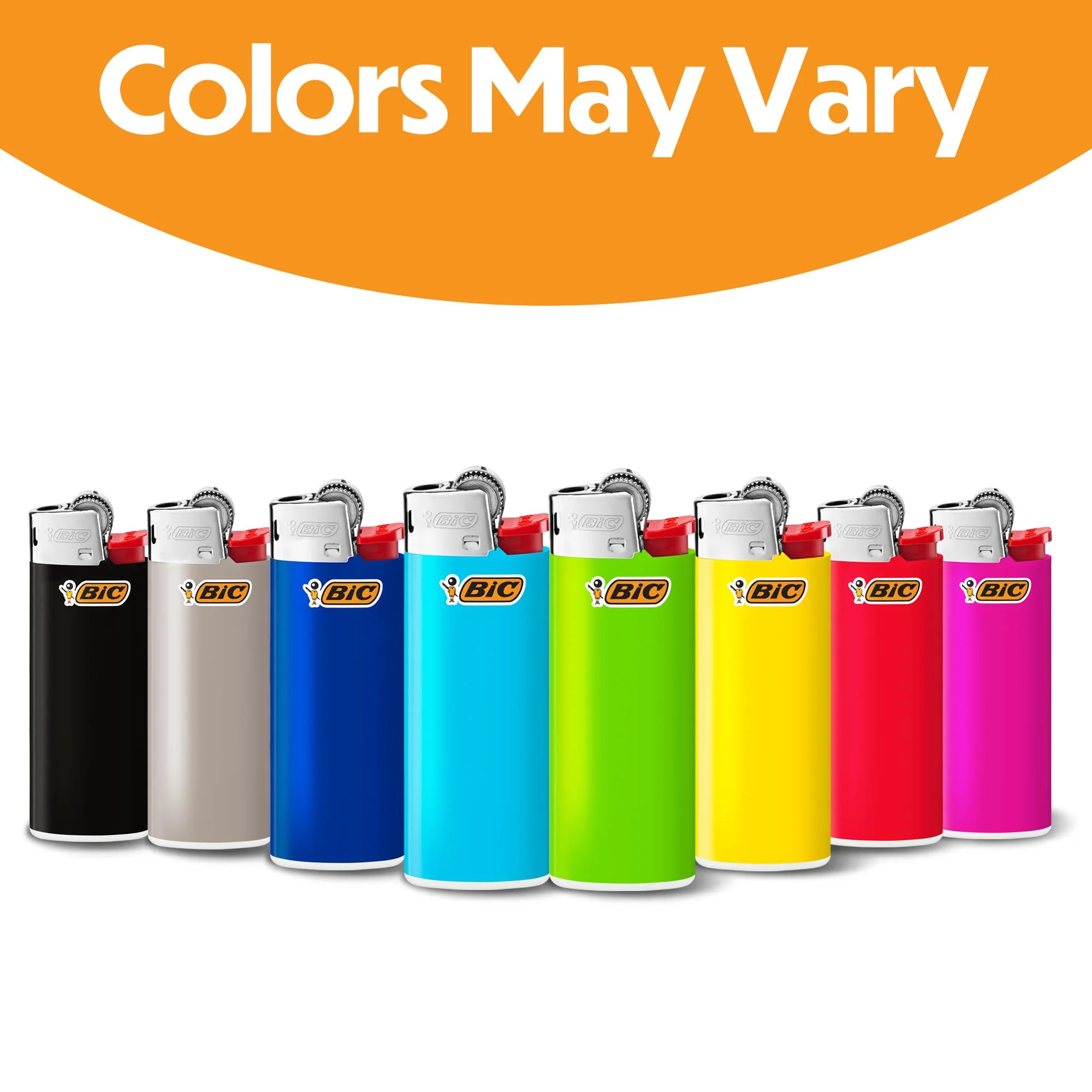 BIC Mini Pocket Lighters, Assorted Bright Colors, 50-Count Tray, Safe and Reliable Child-Resistant Lighters - Image 7