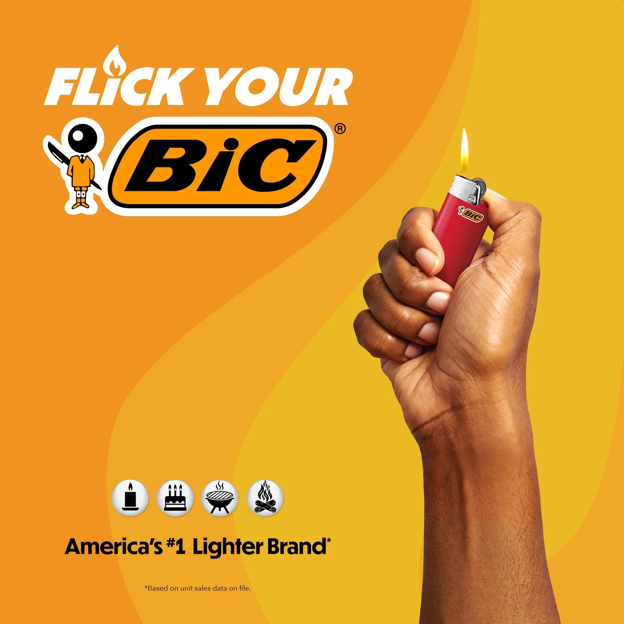 BIC Special Edition Skulls Series Maxi Pocket Lighters, Great for Lighting Candles, Set of 8 Lighters - Image 2