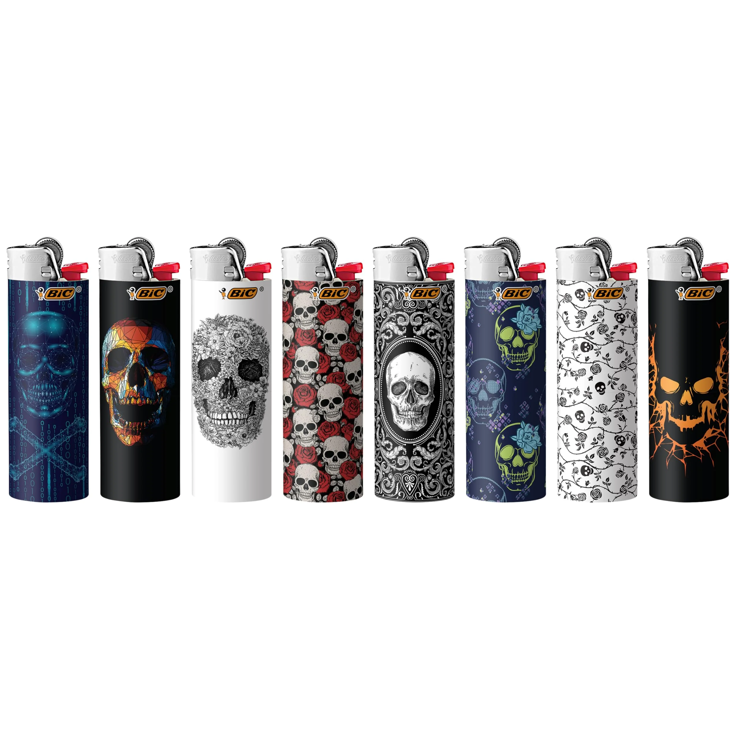 BIC Special Edition Skulls Series Maxi Pocket Lighters, Great for Lighting Candles, Set of 8 Lighters - Image 7