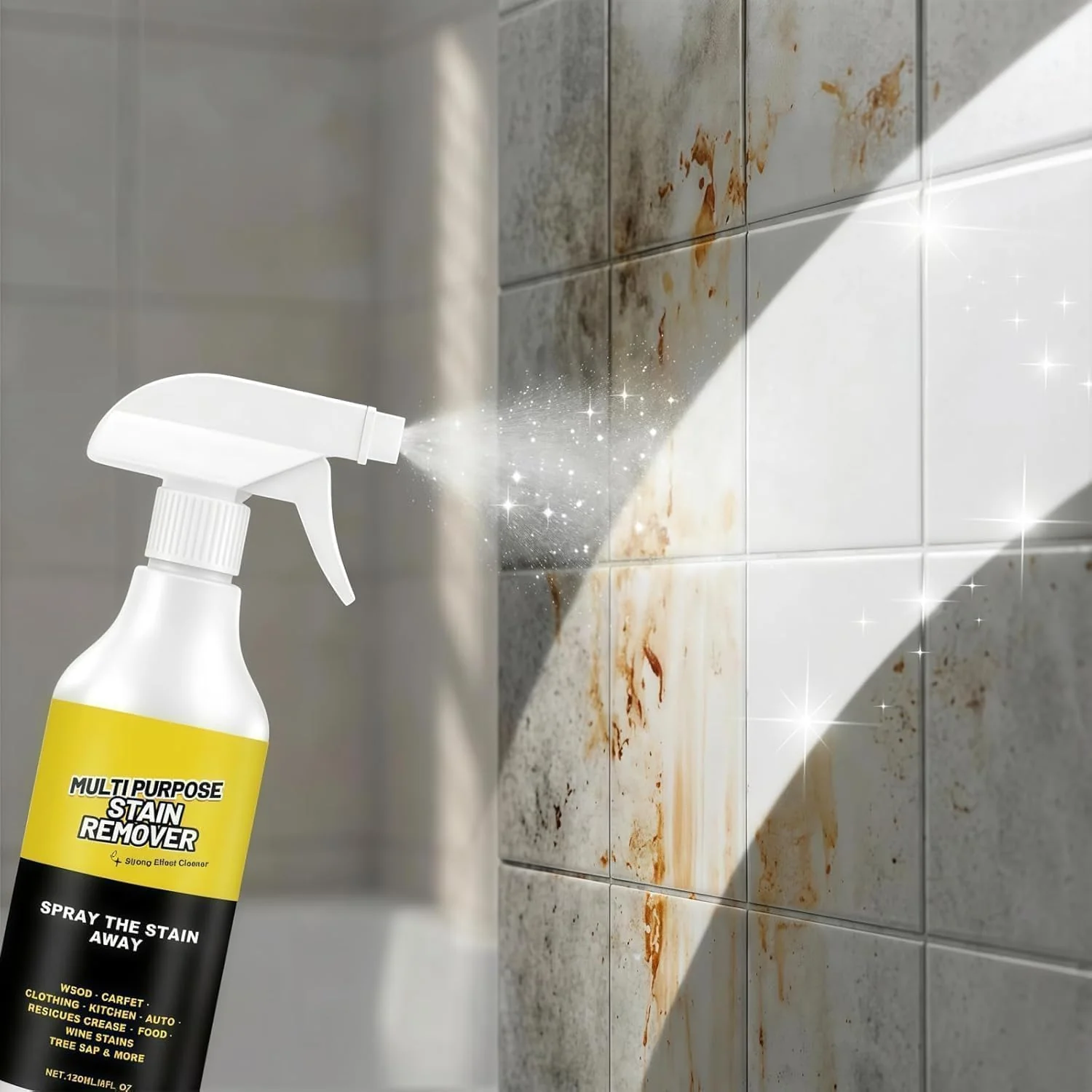 Bicotand Power Spray，Multi-Purpose Stain Remover, Heavy-Duty All-Surface Cleaner Quick-Acting Formula Removes Water Stains Yellowing & Stubborn Residues - Image 5