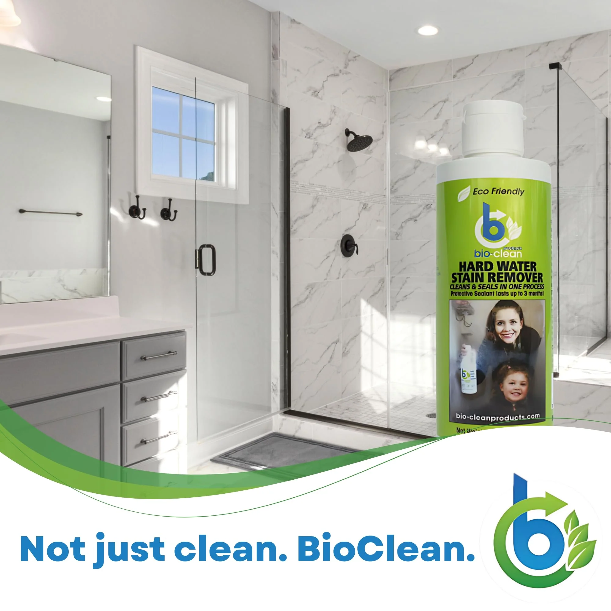 Bio-Clean Products Hard Water Stain Remover, 10 Fl Oz (Pack of 1), Green, 10 Ounce - Image 2