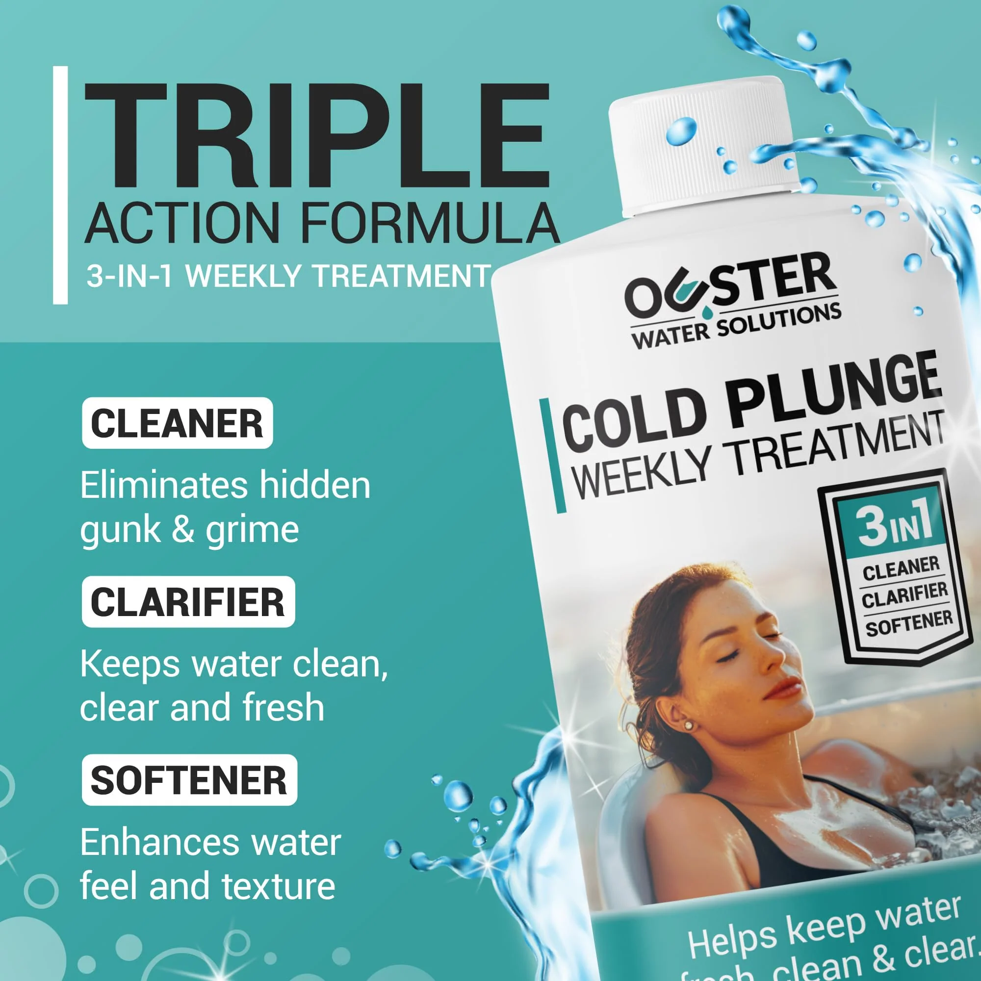 Bio Ouster 3in1 Weekly Cold Plunge Water Treatment - Cleaner, Clarifier, and Softener for Cold Plunge and Ice Bath - Water Stabilizer for Fresh, Crystal Clear Water - Made in USA (32oz) - Image 9