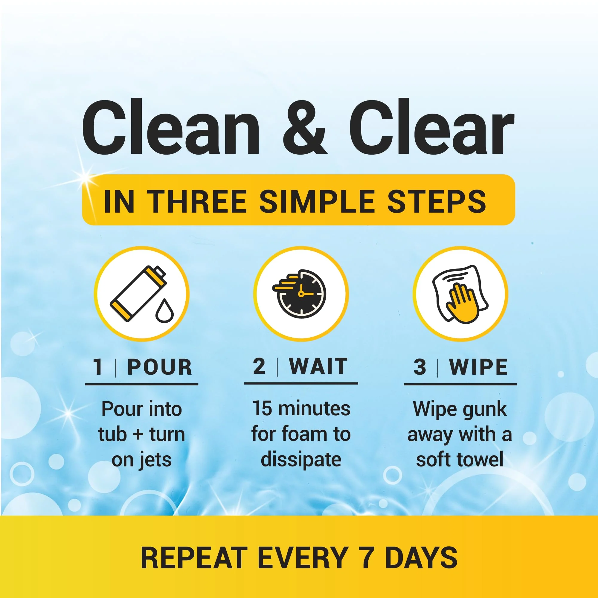 Bio Ouster 3in1 Weekly Hot Tub Cleaner, Conditioner, Clarifier - Hot Tub Chemicals for Standard & Inflatable Spas - Spa Chemicals for Crystal Clear & Sparkling Clean Water - Made in USA (32oz) - Image 5