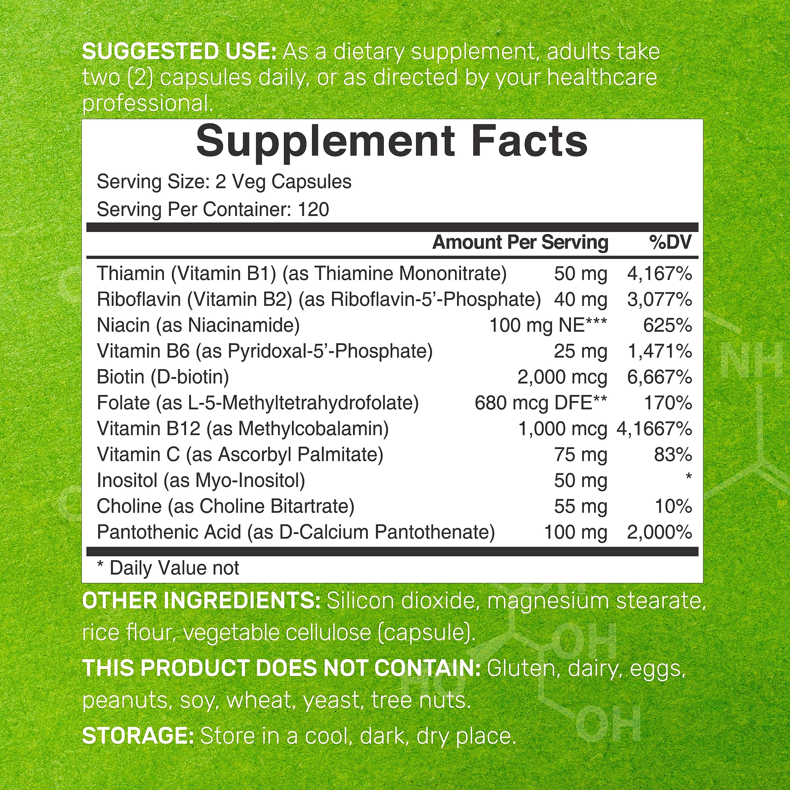 Bioactive Vitamin B Complex for Men & Women, 240 Veggie Capsules - Methylated B Complex & Esterified Vitamin C – High Potency & Easy Absorption – Immune, Energy & Metabolism Supplement – Non-GMO - Image 7