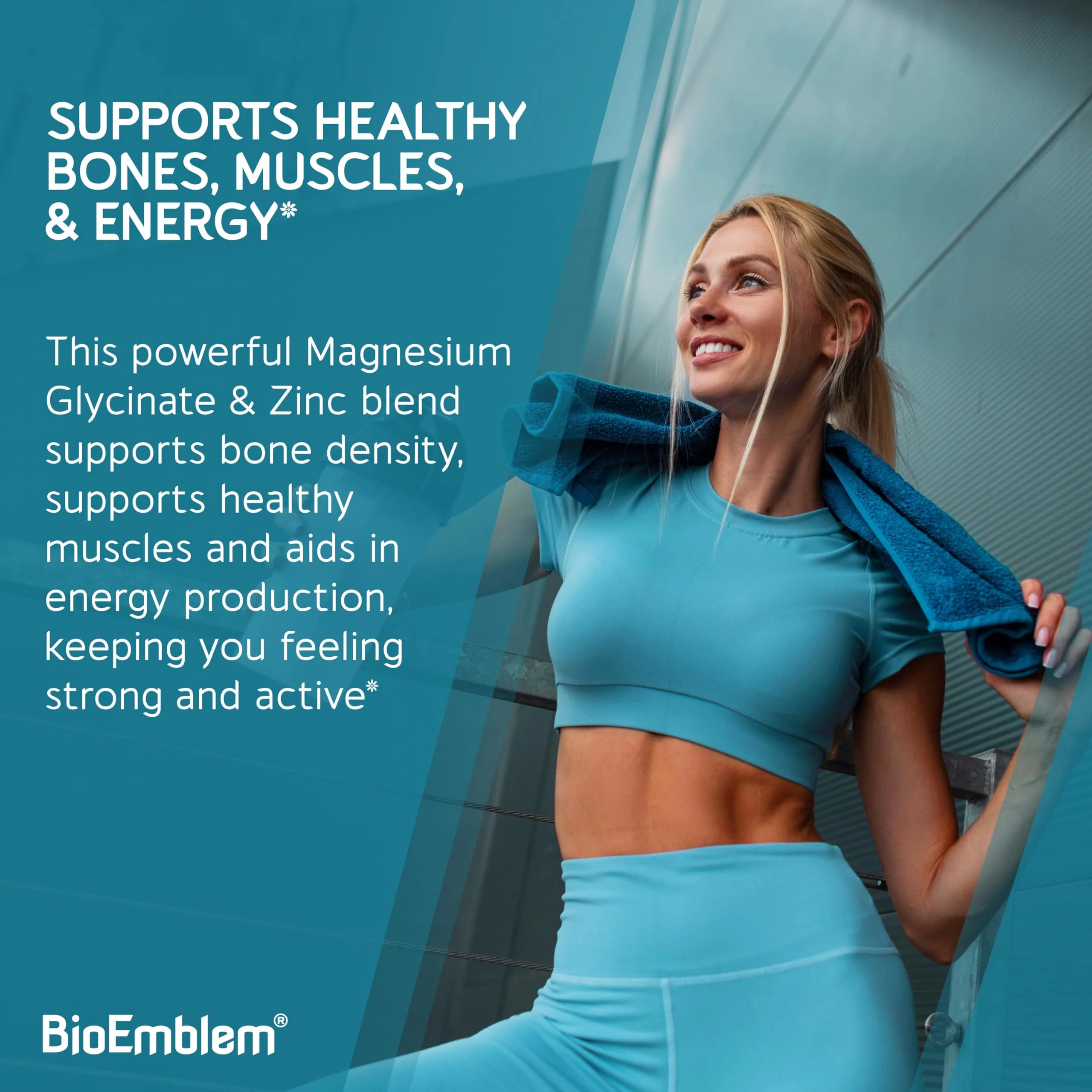 BioEmblem Magnesium Glycinate with Zinc - 300mg Chelated Magnesium Supplement - High Absorption Vegan Non-GMO 2-in-1 Complex - Immune Support, Muscles, Nerves - 90 Capsules - Image 6