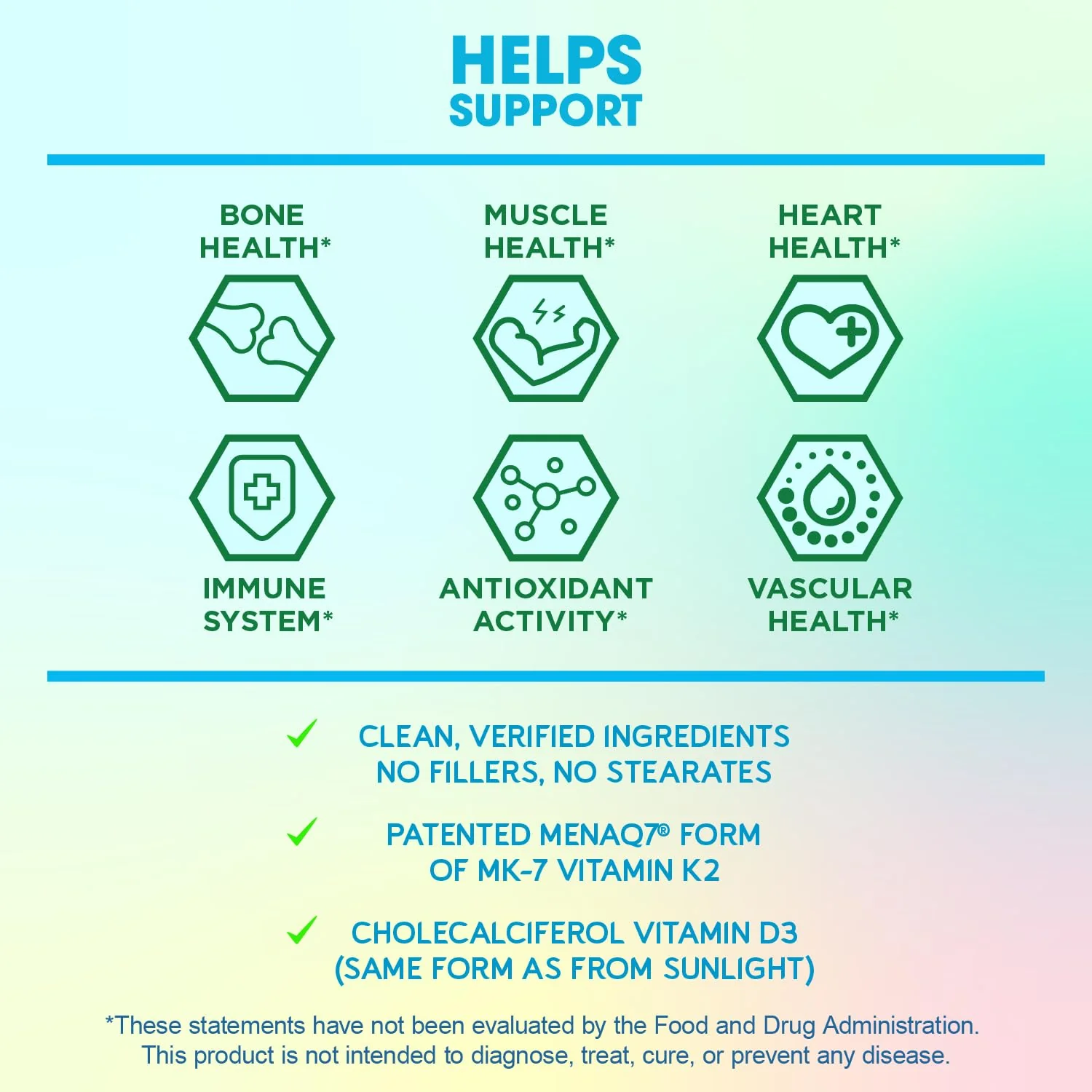 BioEmblem Vitamin D3 K2 Capsules (5000IU and 200mcg) - Patented MK7 and MK4 for 3-in-1 Complex Support - Vegetarian Vitamin D K2 Supplement for Teeth, Heart, Immune System - Non-GMO, 90 Caps - Image 3