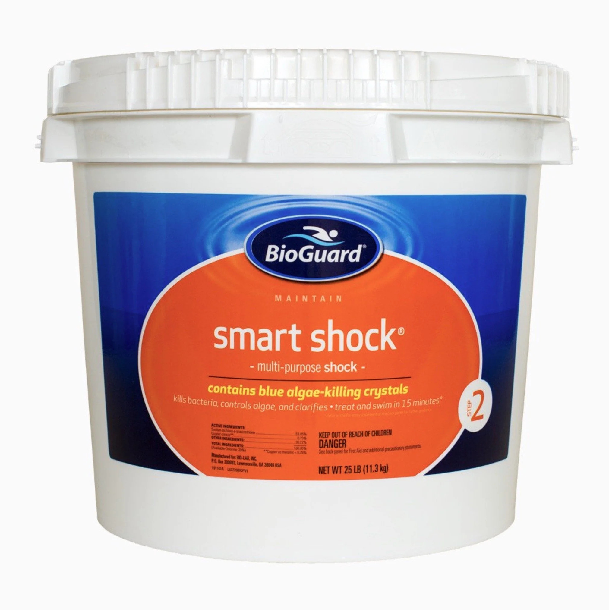 BioGuard Smart Shock 25 lb, Algae Preventative, Swimming Pool Clarifier, Pool Shock Treatment, Multi-Purpose Shock for Pool Maintenance