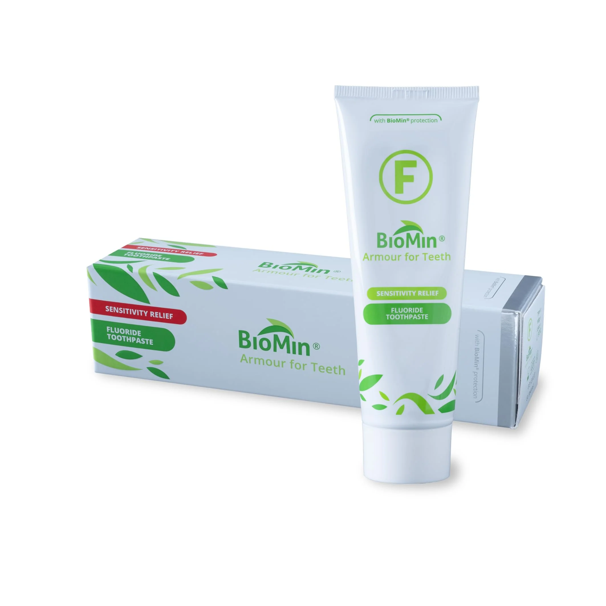 BioMin F Toothpaste - Helps Strengthen & Protect Enamel, Provide Relief to Sensitive Teeth - 75ml Mild Minty Flavour Fluoride Toothpaste for Adults & Kids - Suitable for Vegans, Not Tested on Animals