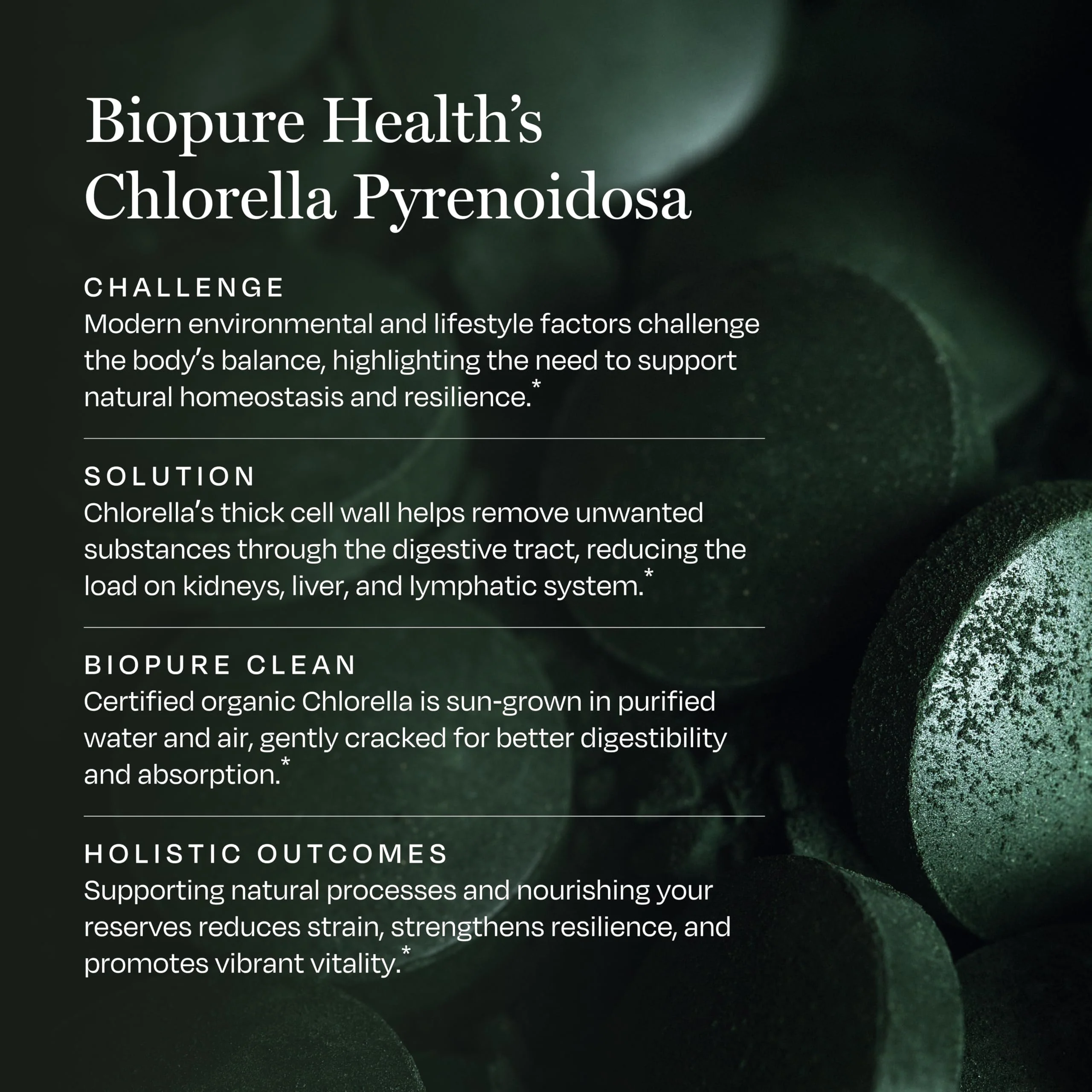 BioPure Chlorella Pyrenoidosa – 1000 Tablets - Image 5