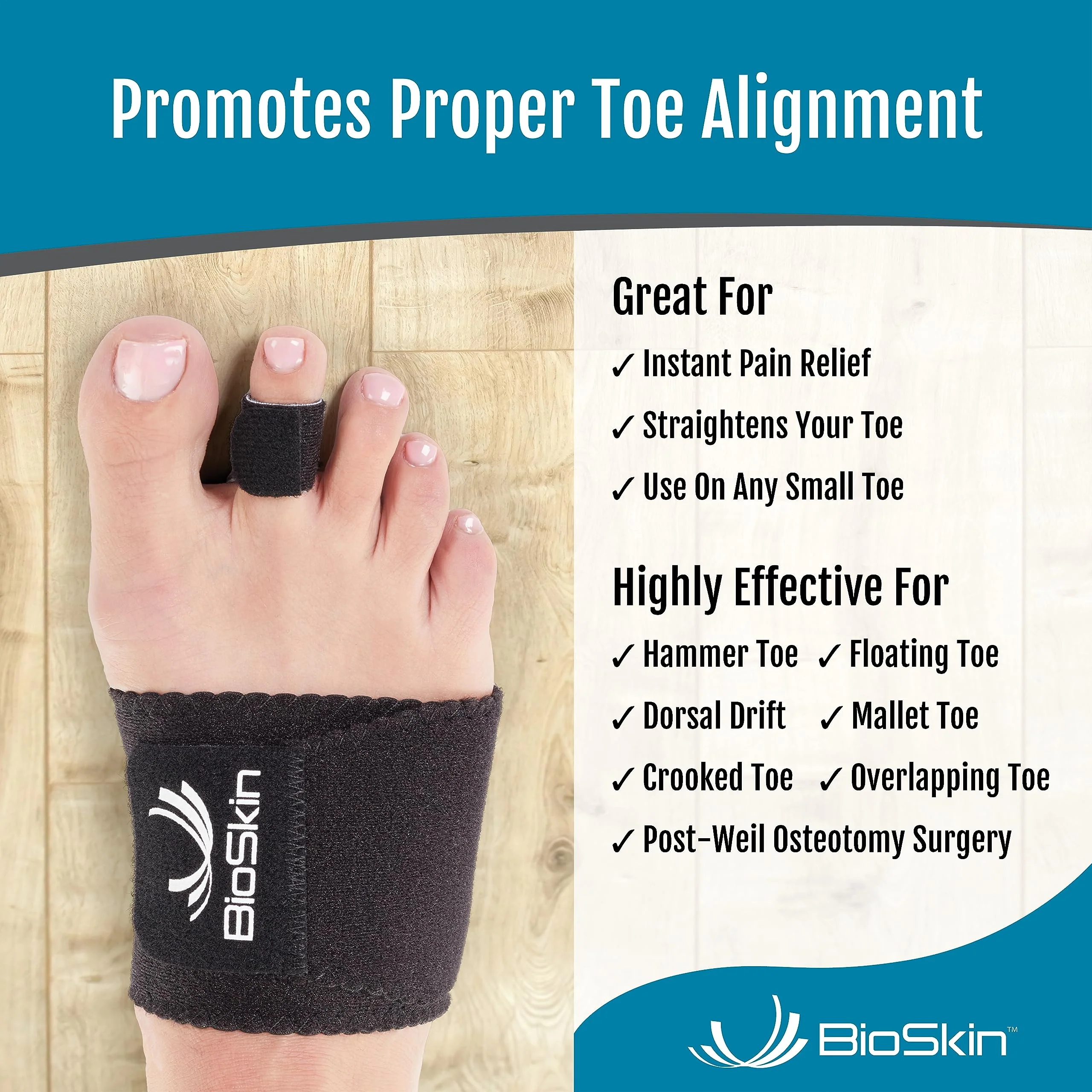 BIOSKIN Weil Osteotomy Strap - Hammer Toe Corrector - Hypoallergenic Support - Image 6
