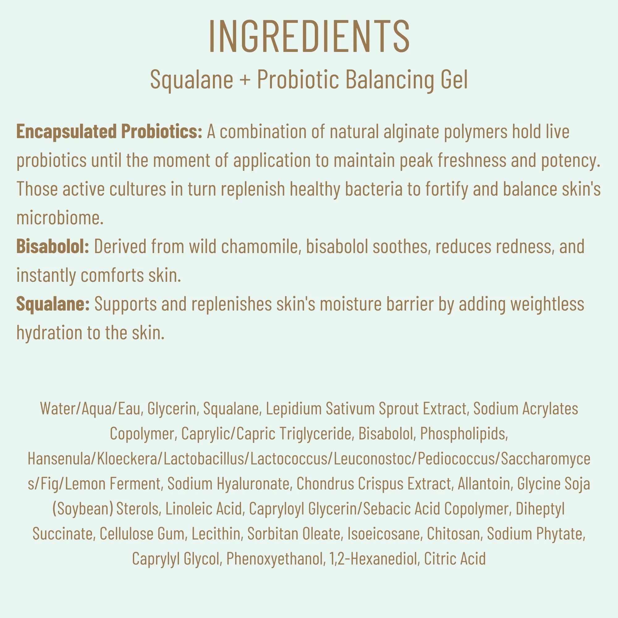 Biossance Squalane + Probiotic Balancing Face Gel Moisturizer - Advanced Formula for Oily & Acne-Prone Skin, Encapsulated Probiotics, Reduces Redness & Excess Oil, Soothes Sensitive Skin - 1.69 oz - Image 2