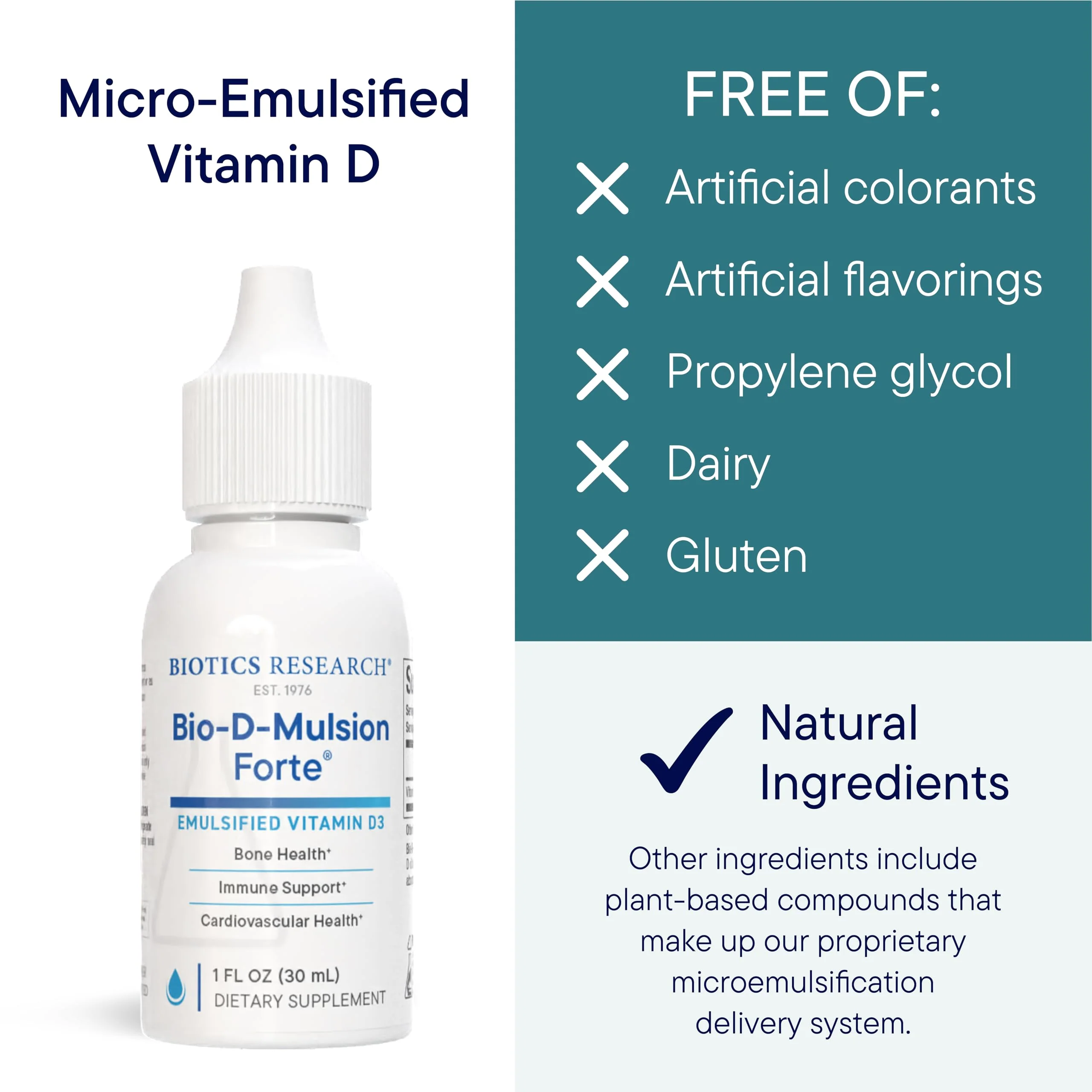 Biotics Research Bio-D-Mulsion Forte Liquid Vitamin D Drops 4000 IU – Vitamin D3 2000iu /Drop for Adults –Best Absorption, Strengthens Bones, Supports Cardiovascular & Immune System -1 fl oz - Image 7