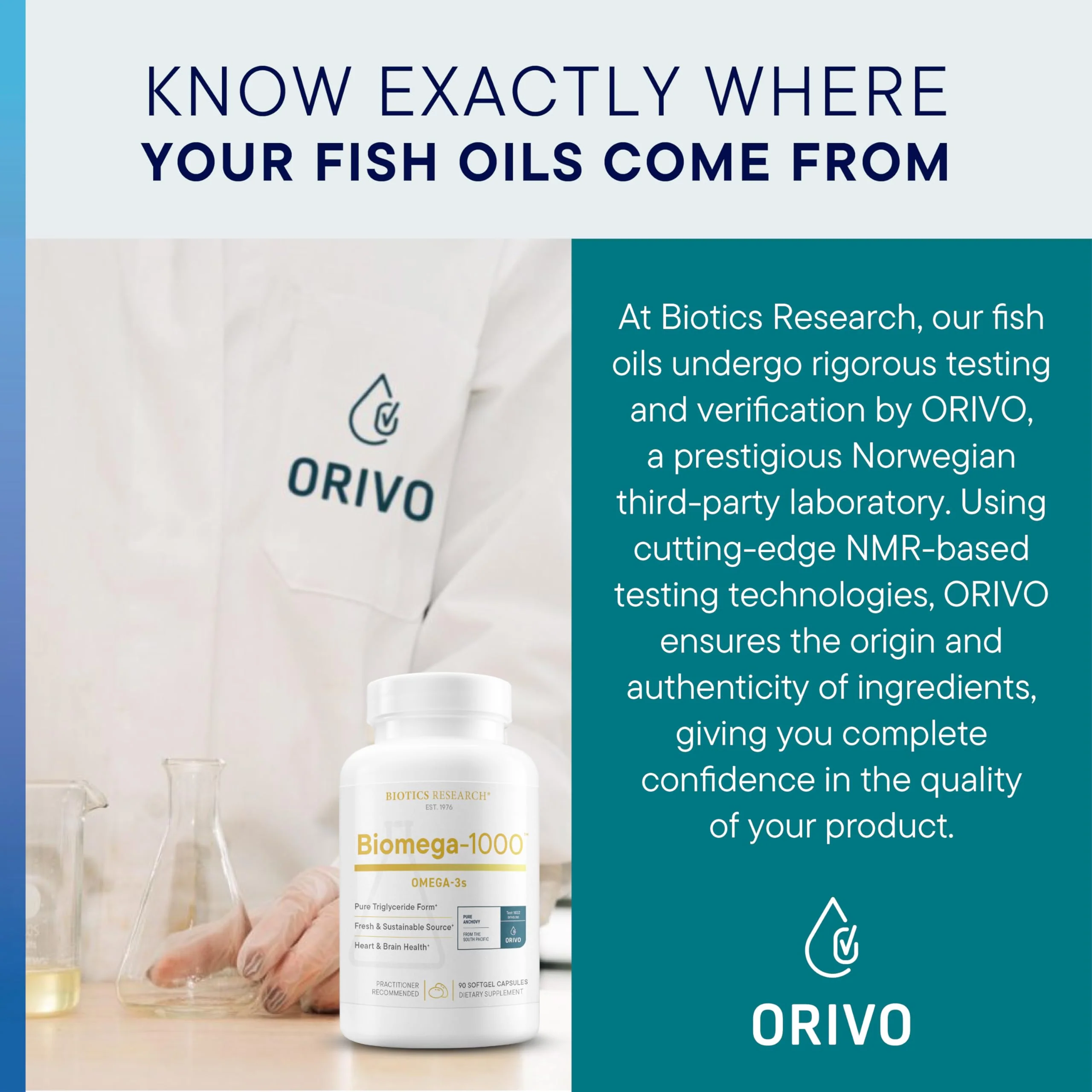 Biotics Research Biomega-1000™ Omega 3 Fish Oil With EPA 529mg / DHA 353mg– Omega-3 Fatty Acids 1000 mg- Highly Concentrated Fish Oil 90 Days Servings–Supports Immune, Brain & Heart Health–90 Softgels - Image 6