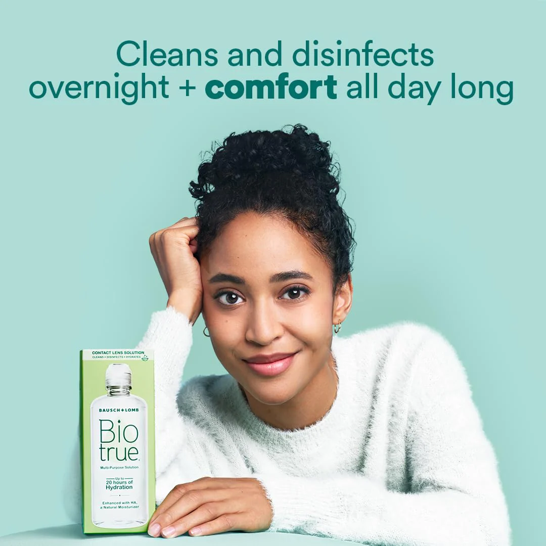 Biotrue Contact Solution, Multi-Purpose Solution with Lens Case, Cleans, Conditions, Hydrates, Disinfects, Removes Protein, Dirt & Debris, Contact Lens Cleaner & Storage, 10 Fl Oz (Pack of 1) - Image 2
