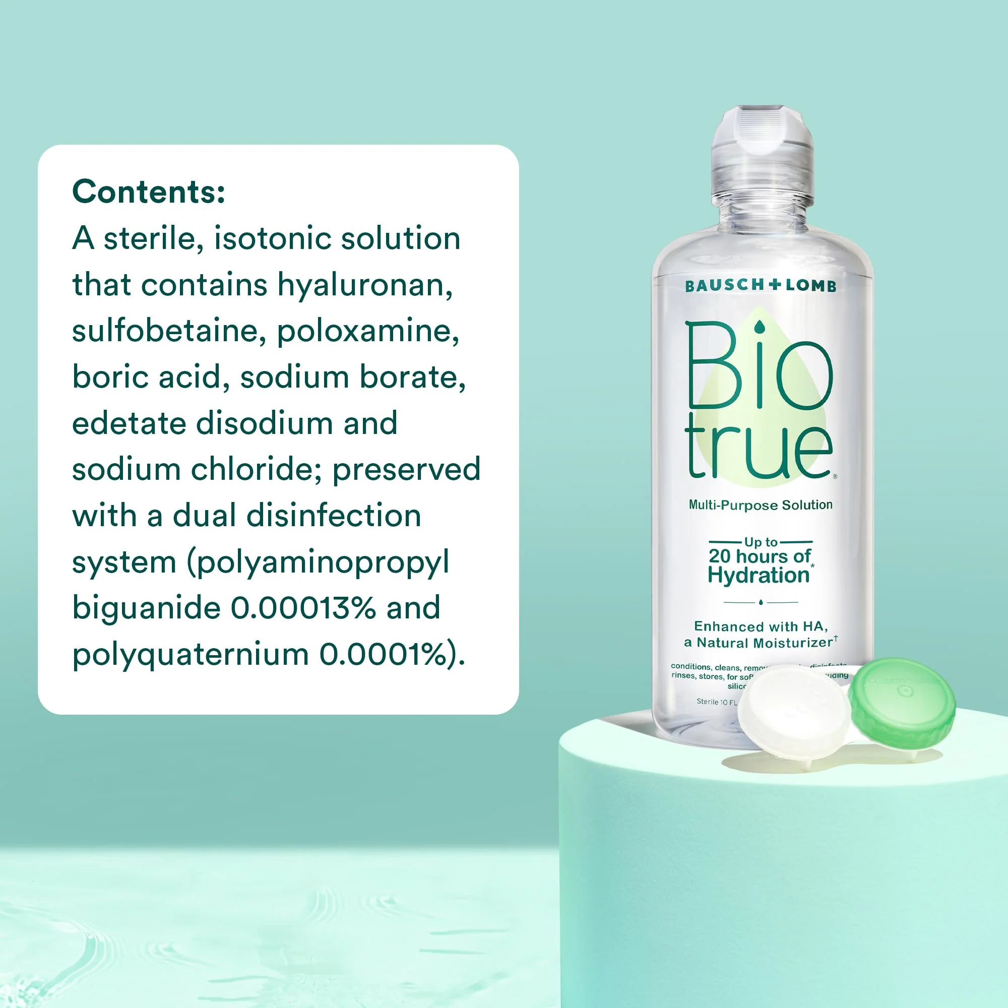 Biotrue Contact Solution, Multi-Purpose Solution with Lens Case, Cleans, Conditions, Hydrates, Disinfects, Removes Protein, Dirt & Debris, Contact Lens Cleaner & Storage, 10 Fl Oz (Pack of 1) - Image 6