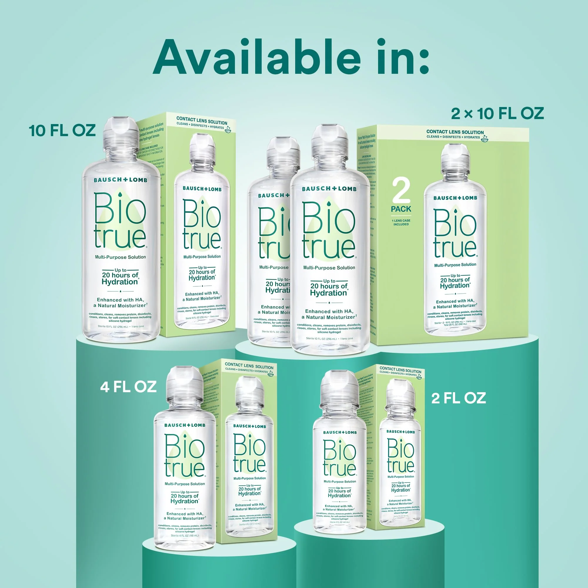 Biotrue Contact Solution, Multi-Purpose Solution with Lens Case, Cleans, Conditions, Hydrates, Disinfects, Removes Protein, Dirt & Debris, Contact Lens Cleaner & Storage, 10 Fl Oz (Pack of 1) - Image 7