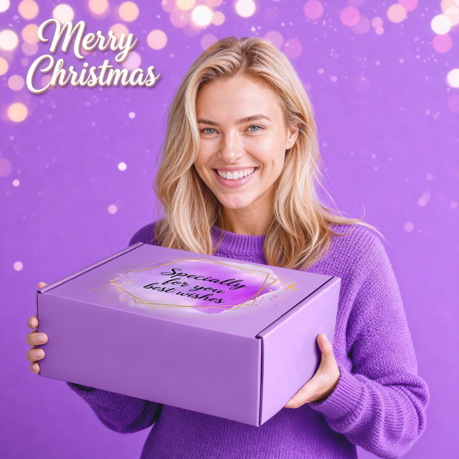 Birthday Gift for Women - Luxury Spa Self Care Kit for Her - Perfect Birthday Gifts for Wife Mom Girlfriend Sister - Relaxing Spa Experience with Blanket Candle Bath Bomb Tumbler - Purple Gift Box - Image 2