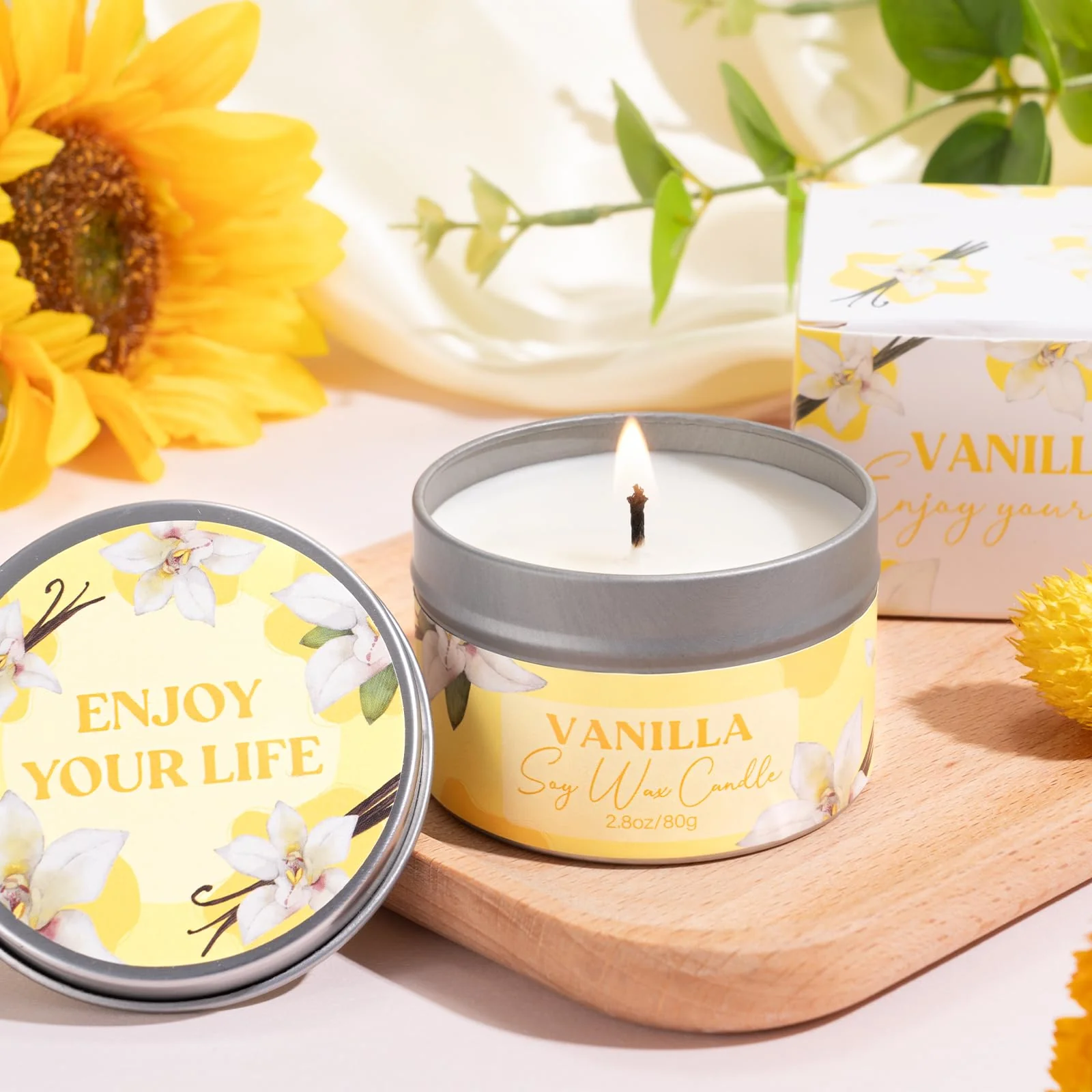 Birthday Gifts for Women, Relaxing Spa Gift Baskets for Women, Warm Vanilla Self Care Package Gifts, Mother's Day Bath and Body Inspirational Gift Set for Mom, Her, Wife, Best Friend, Sister, Coworker - Image 5