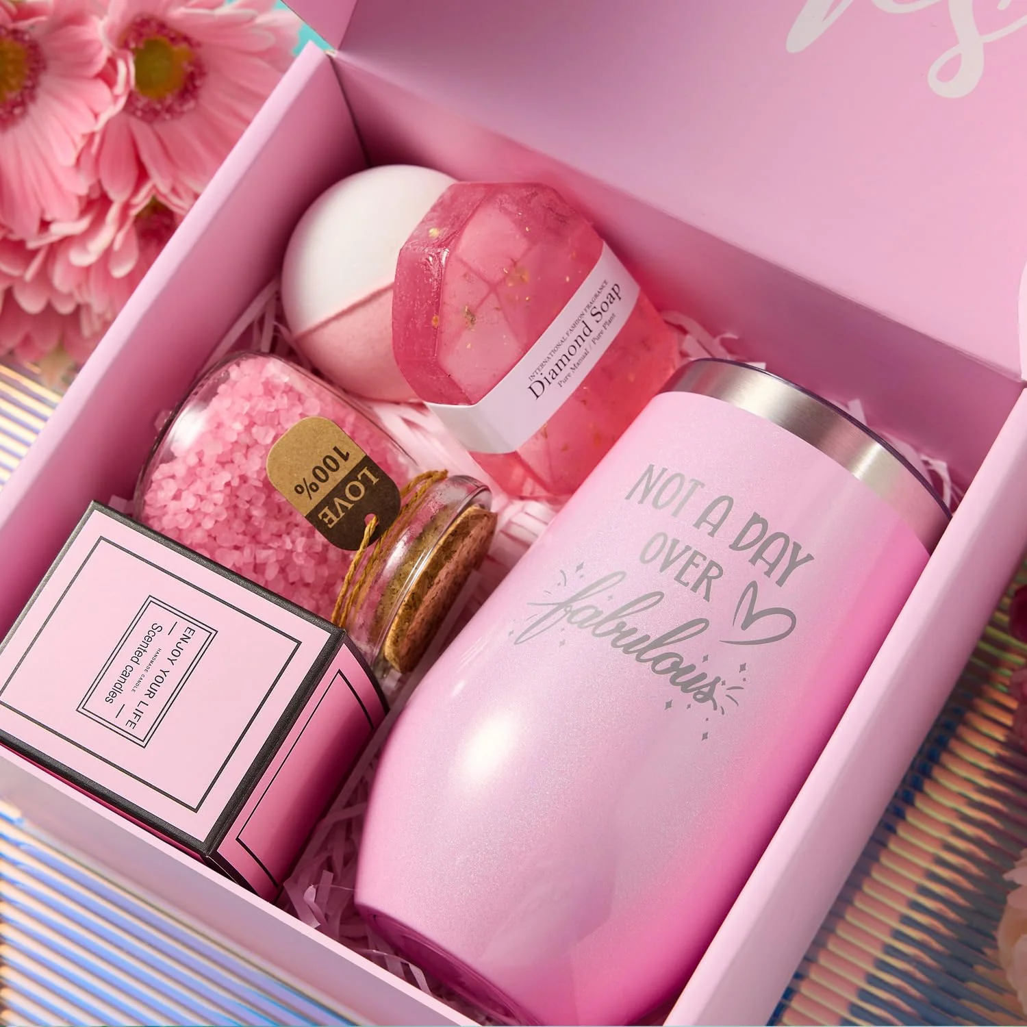 Birthday Gifts for Women, Unique Spa Gift Basket Set for Mothers Day, Valentines Day - Christmas Gifts for Women, Mom, Friends Female, Sister, Her, Girlfriend, Wife, Teacher, Nurse - Image 6