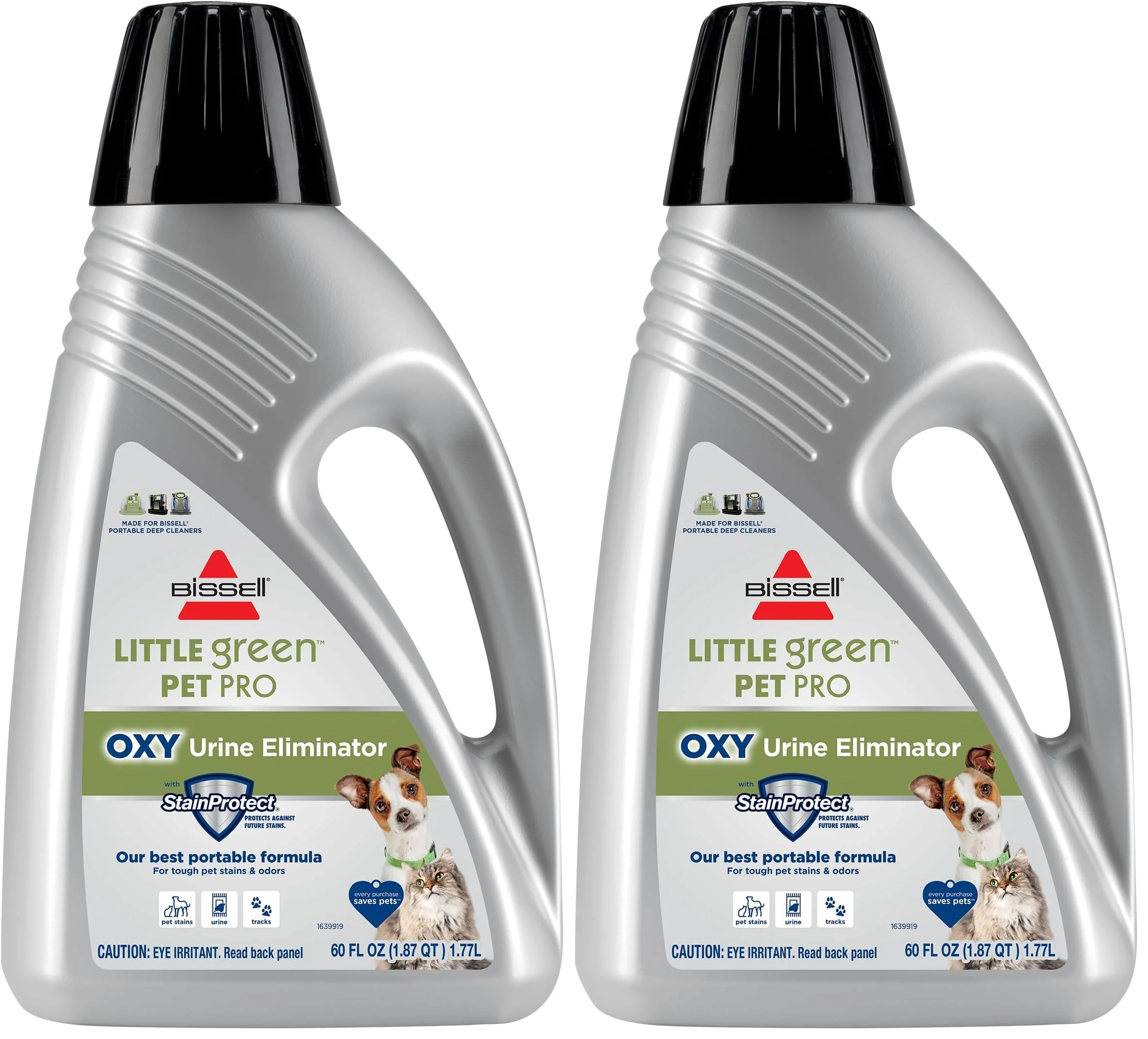 Bissell® Little Green™ PET-PRO-OXY Formula for Portable Carpet Cleaners, 60 oz, 2034F, (Pack of 2)
