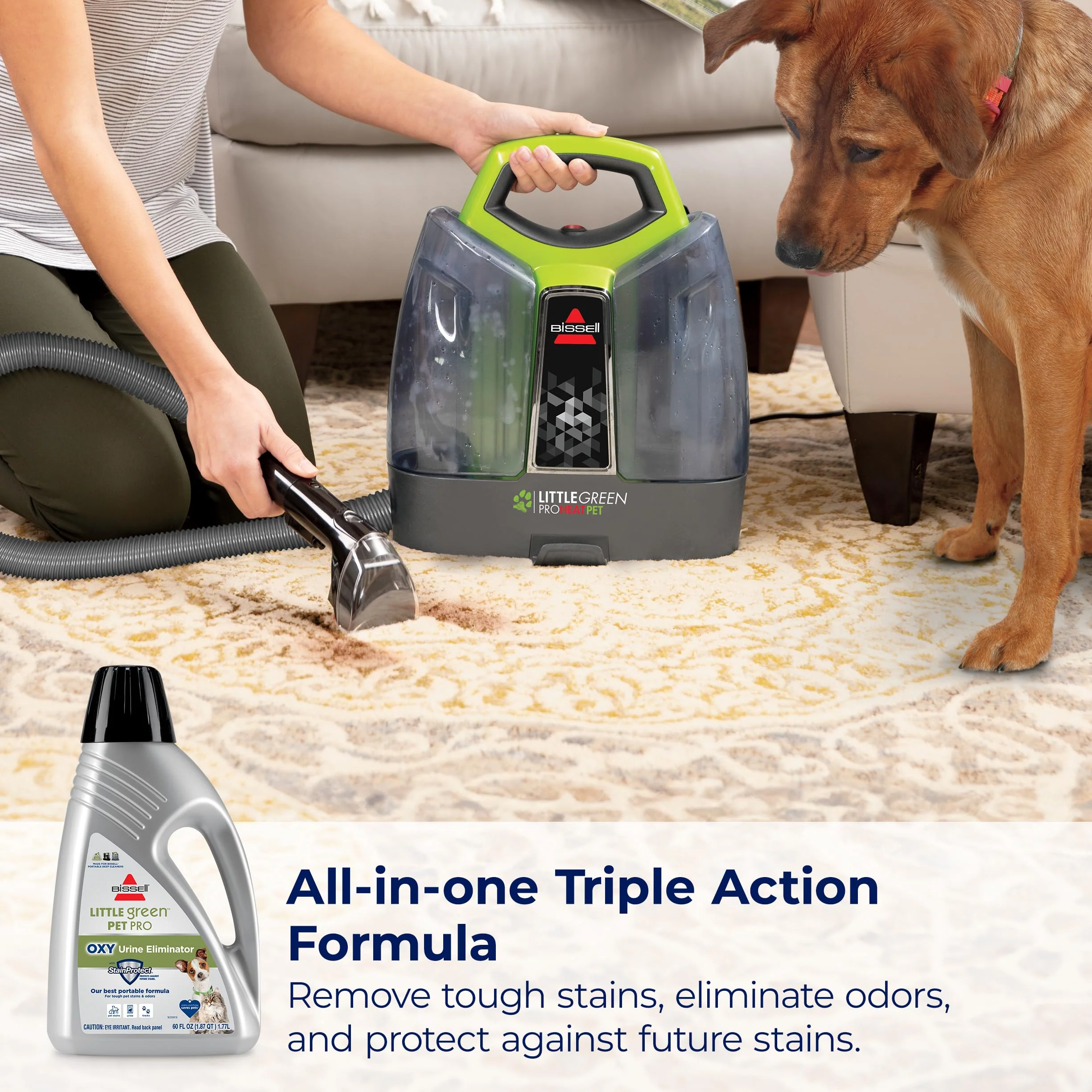Bissell® Little Green™ PET-PRO-OXY Formula for Portable Carpet Cleaners, 60 oz, 2034F, (Pack of 2) - Image 7