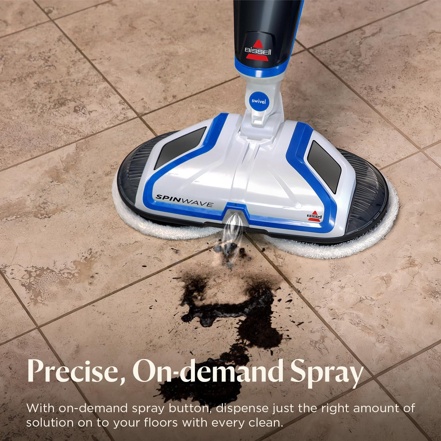 Bissell® SpinWave Hard Floor Expert Corded Spin Mop Cleaner with Washable mop Pads for Sealed Hard Floors, 20393 - Image 4