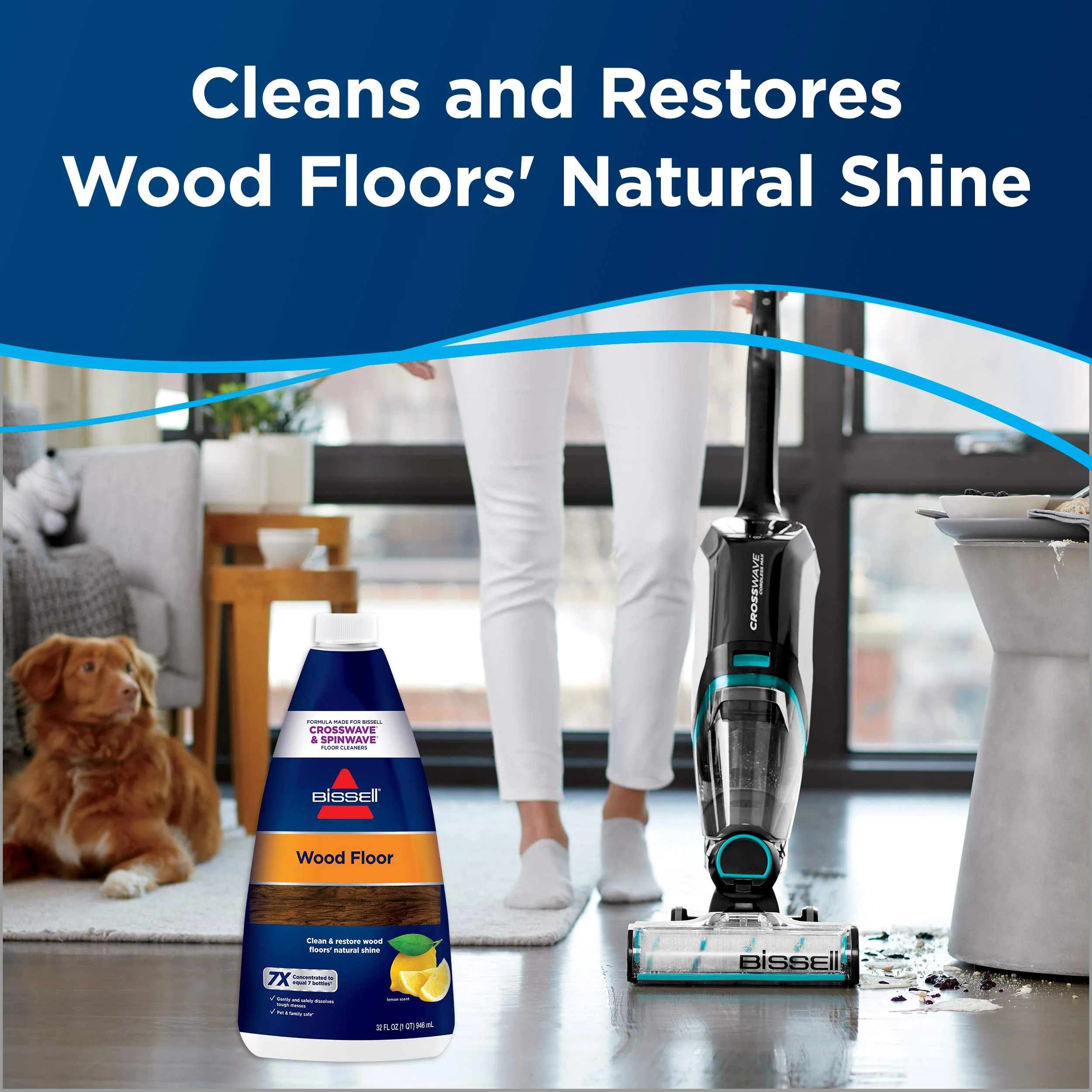 Bissell Crosswave Wood Floor Cleaning Formula, 32 oz. 1929, 32 Fl Oz (Pack of 2), RED - Image 6