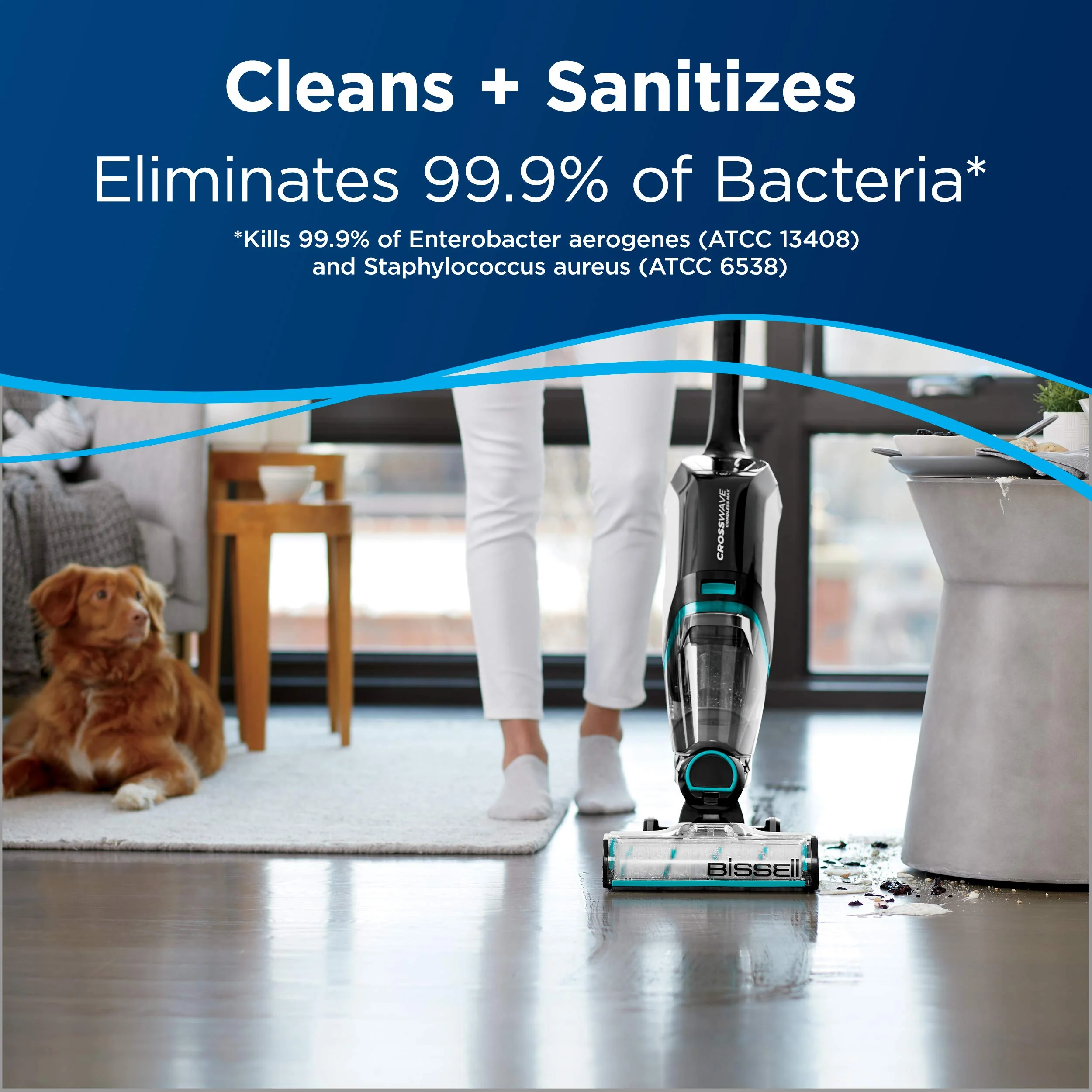 Bissell Hard Floor Sanitize Solution, For use in CrossWave and Spinwave, 80oz, Eliminates 99.9% of bacteria - Image 2