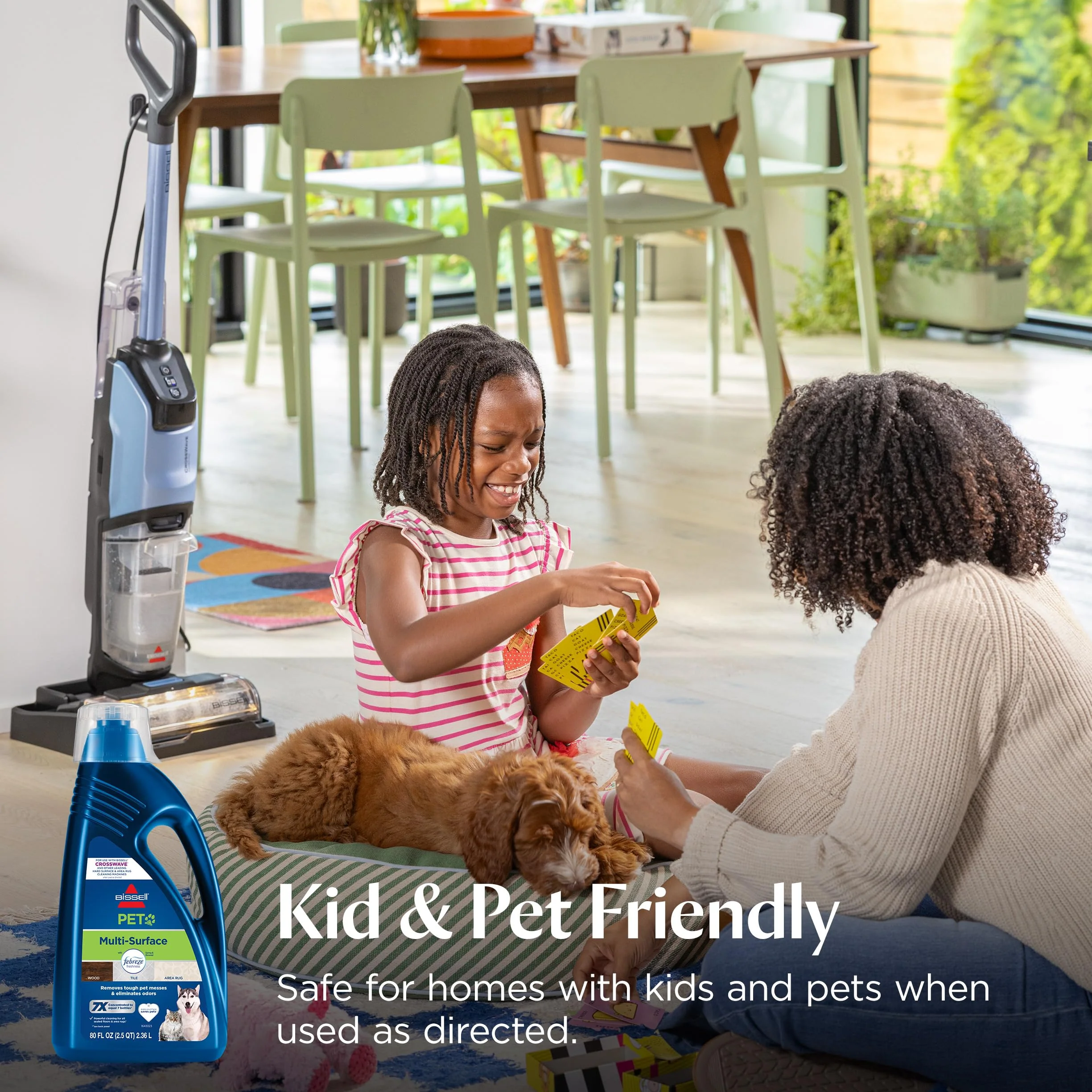 Bissell Multi-Surface Pet Solution with Febreze freshness, For Use in CrossWave and Other Leading Hard Surface and Area Rug Cleaners, 80oz, Dissolves Dirt, grime, and Tough Sticky Messes - Image 3