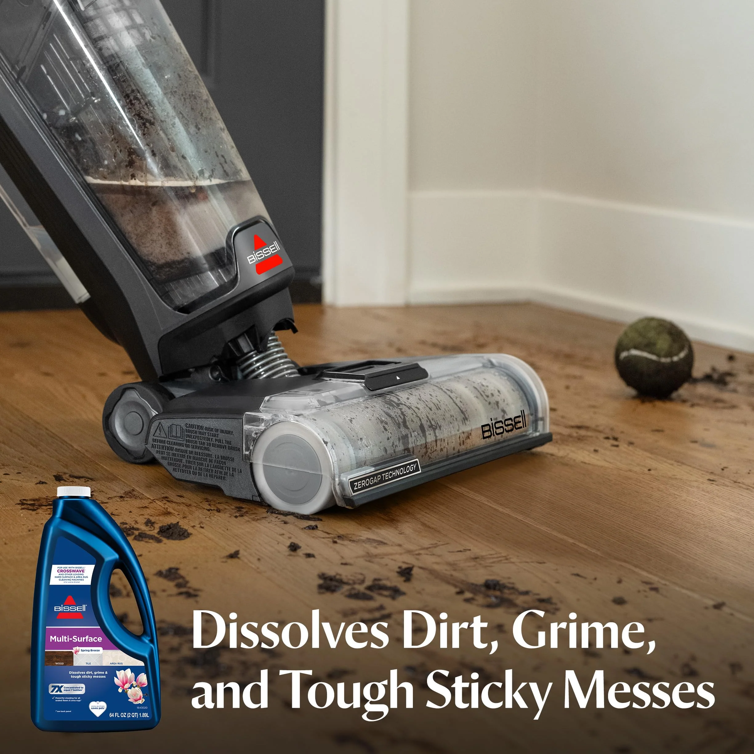 Bissell MultiSurface Floor Cleaning Formula-Crosswave and Spinwave, 17891, 64oz, Removes Everyday Dirt and Grime, Safe on Sealed Hard Floors, Tile, Laminate, Area Rugs, Spring Breeze - Image 7