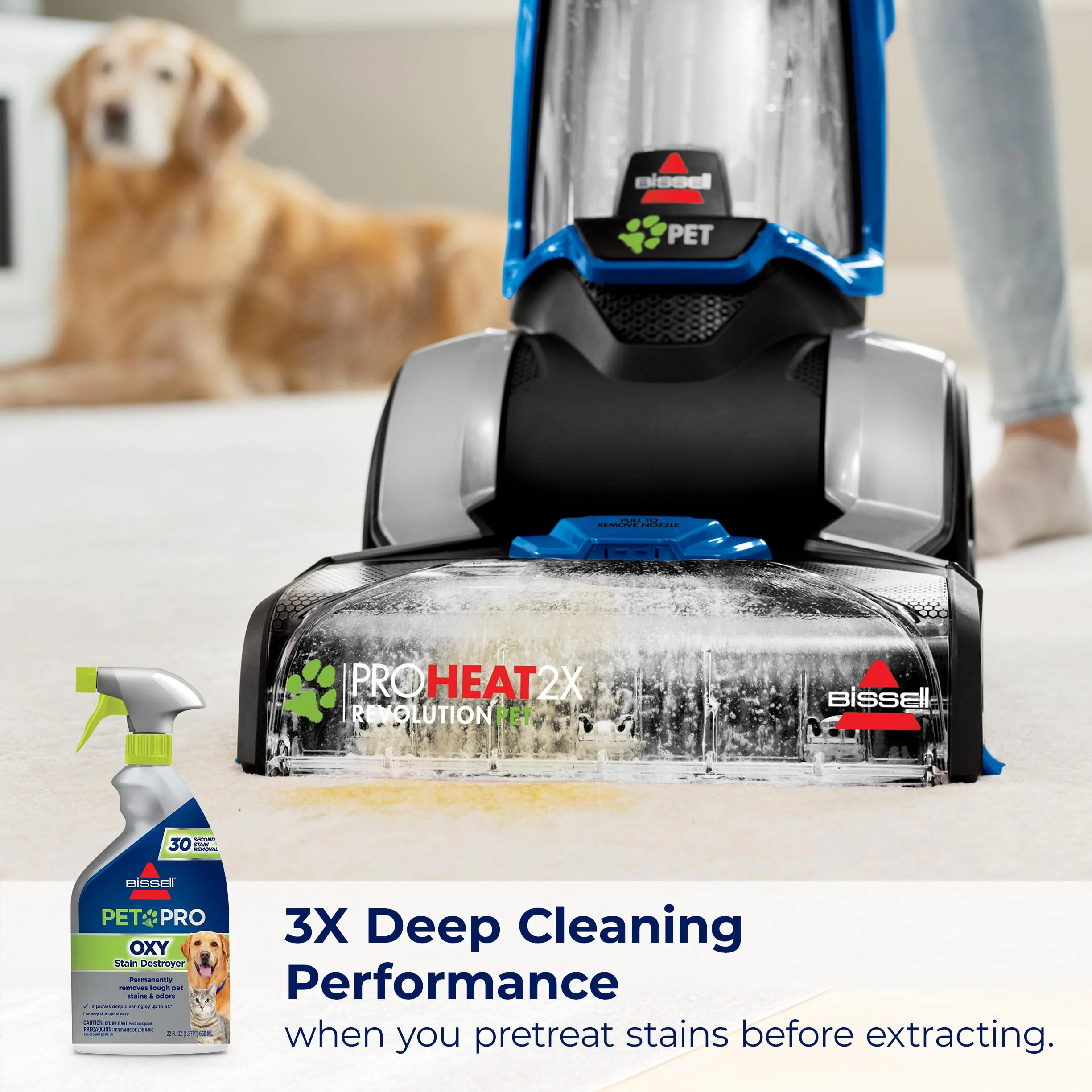 Bissell PET PRO OXY Stain Destroyer for Carpet and Upholstery, 22 oz, 17739, 2 Count (Pack of 2) - Image 2