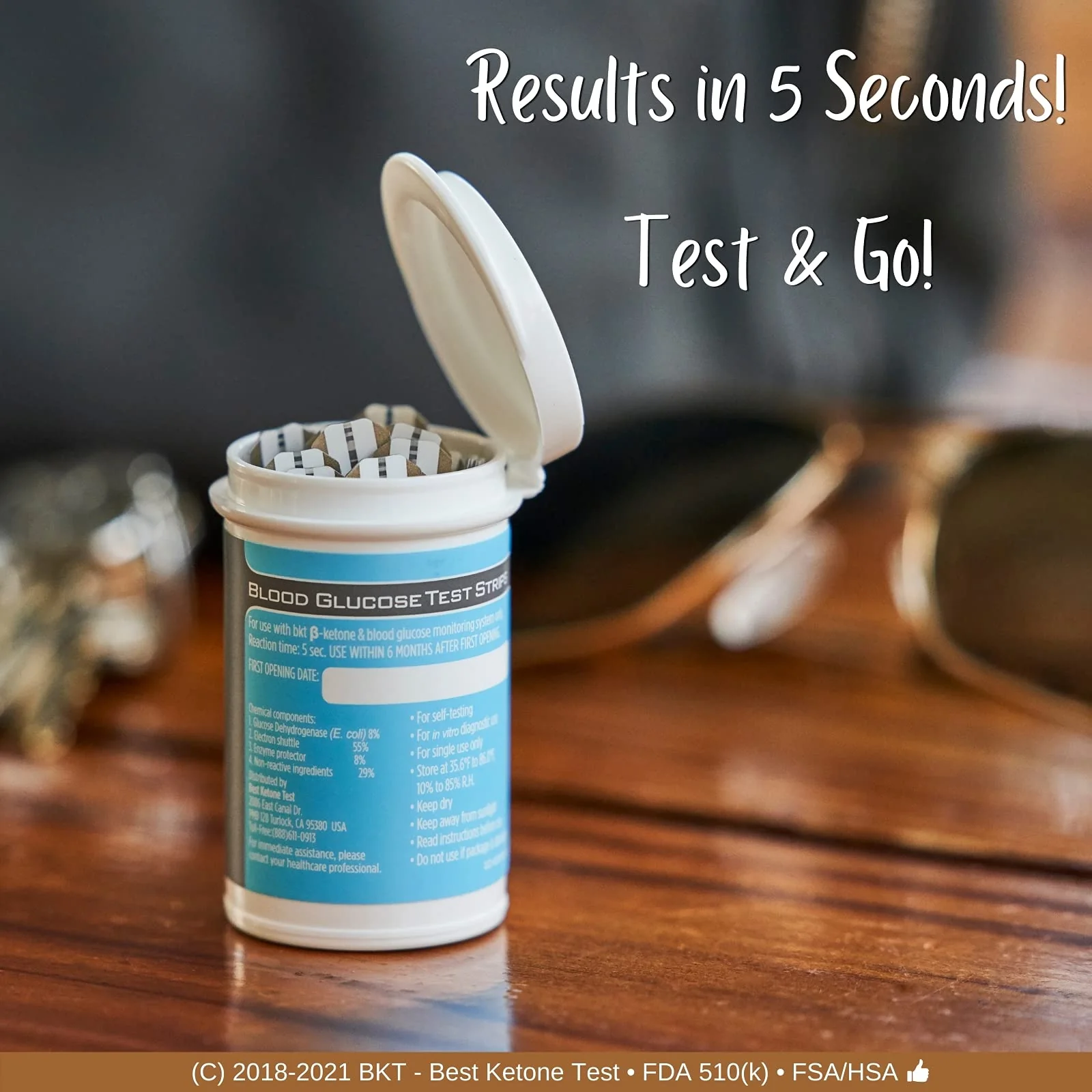 BKT TD-4279 Blood Glucose Test Strips 50ct - NOT for Keto-Mojo GK+ - Only for BKT Meter and Original Keto-Mojo Bluetooth TD-4279 - Image 4