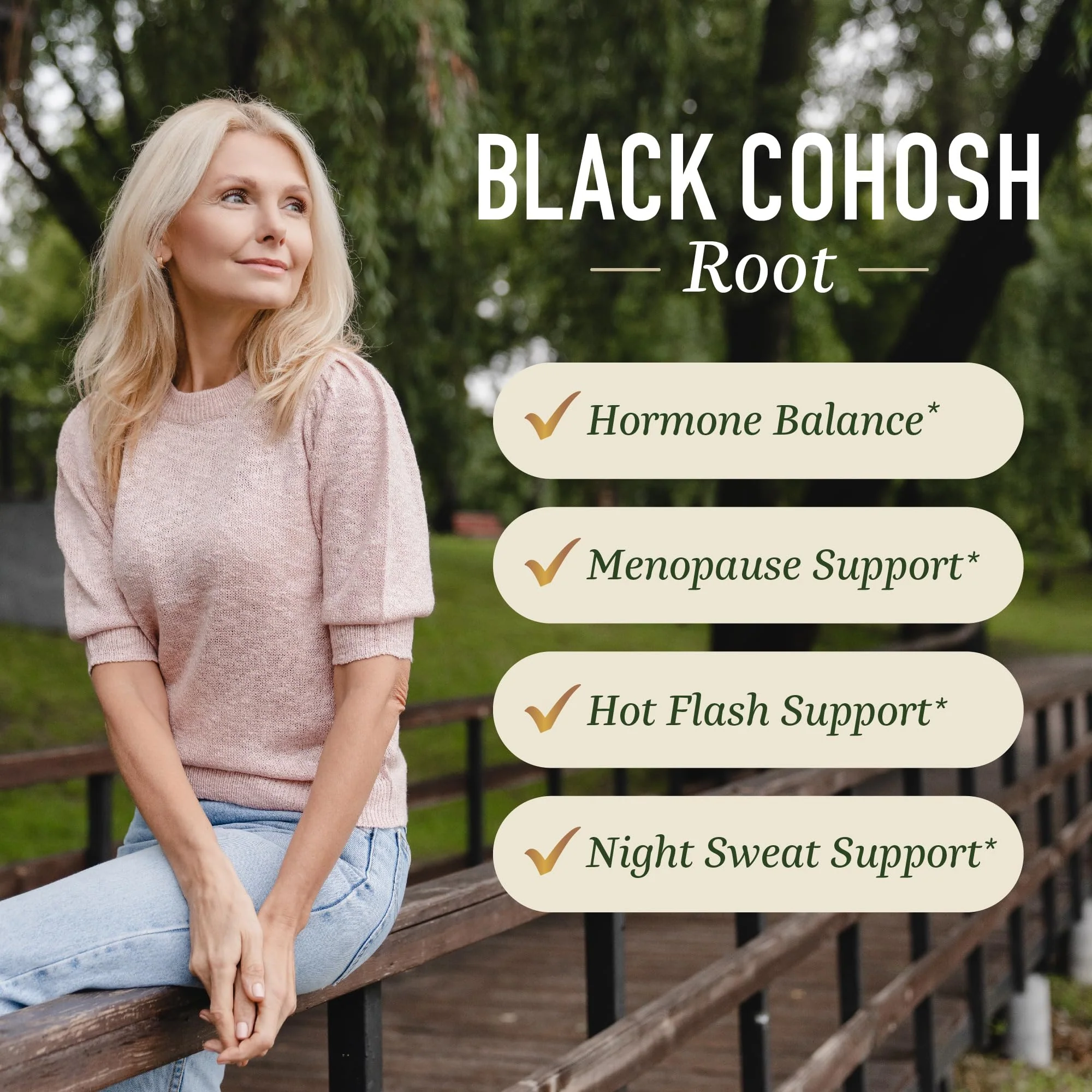 Black Cohosh Gummies for Menopause Relief, Hot Flashes & Night Sweats | 50mg Black Cohosh Root for Women | Gluten-Free, Vegetarian, Non-GMO | Hormone Balance Support | Yummy Peach Flavor | 60 Gummies - Image 9