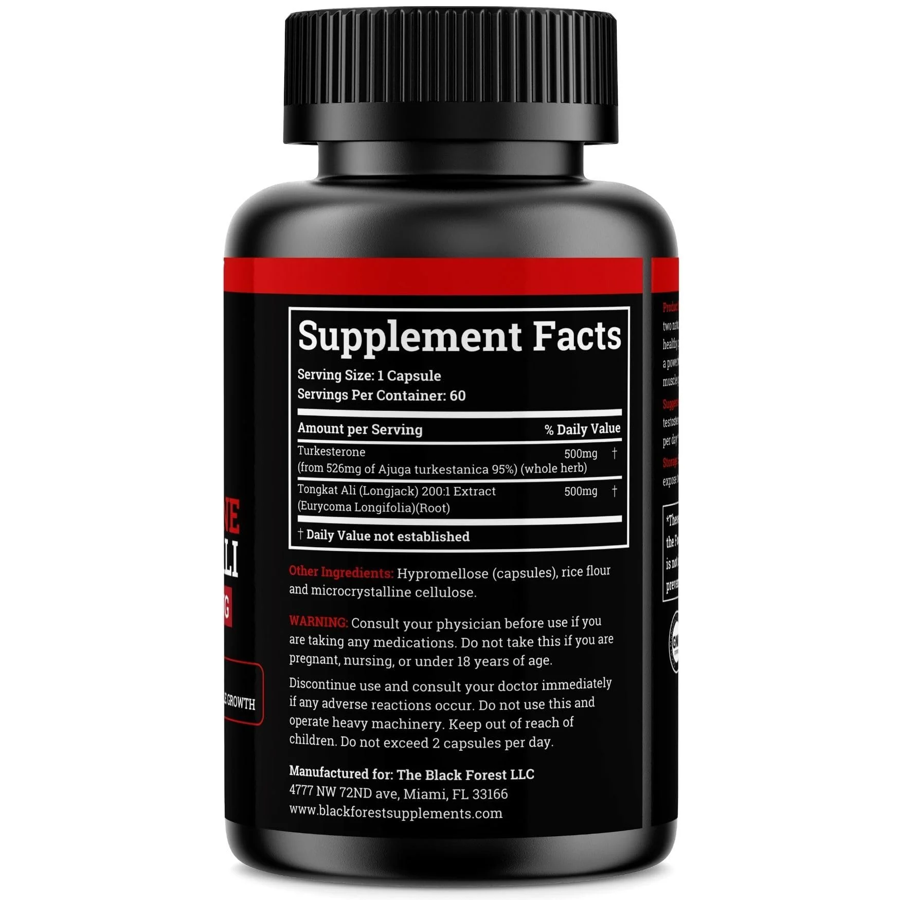Black Forest Turkesterone Tongkat Ali Supplement 1000mg per Serving (Max Purity 95%) Turkesterone Supplement for Men (Tongkat Ali for Men Longjack 200:1) Similar to Tongkat Ali Fadogia Agrestis - Image 9