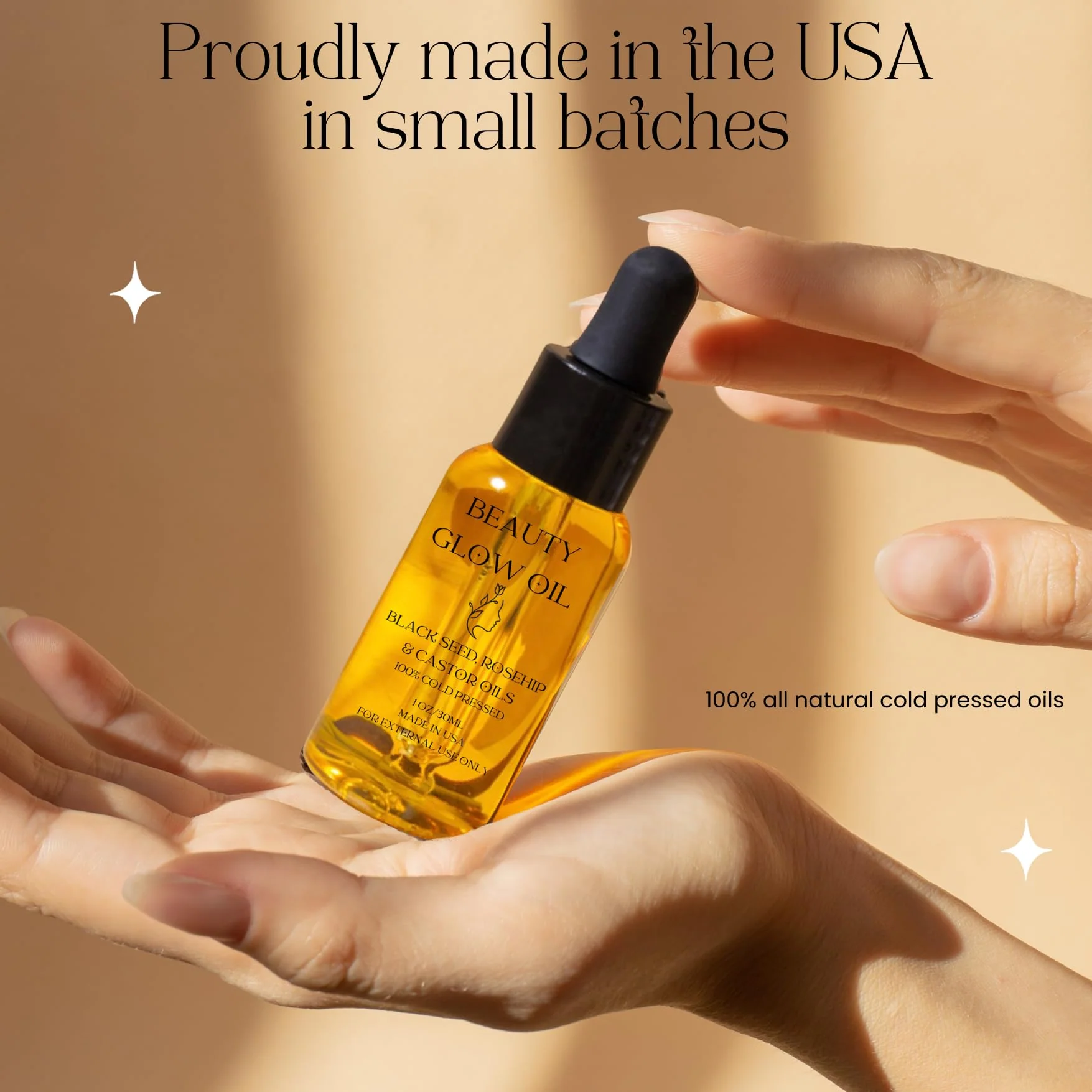 Black Seed Oil, Rosehip Oil, Castor Oil Organic Cold Pressed for Face Anti-Aging Miracle Facial Moisturizer Serum Natural Skincare Fortifying Hydrates Skin Moisturizing Beauty Glow Oil 1 Fl Oz/30mL - Image 3