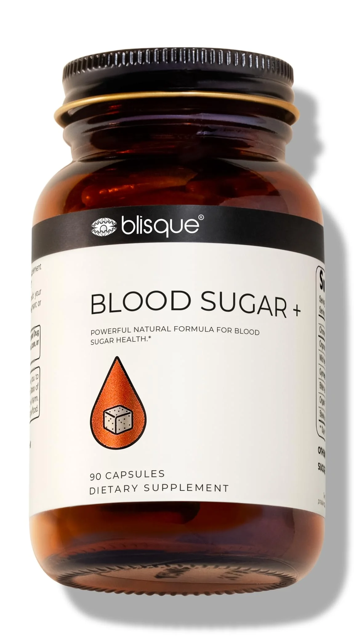 Blisque – Natural Blood Sugar Support Supplement to Help Maintain Already Healthy Blood Sugar Levels | with Cinnamon, Chromium, and Fenugreek | 90 Capsules | Vegan and Non-GMO | - Image 2