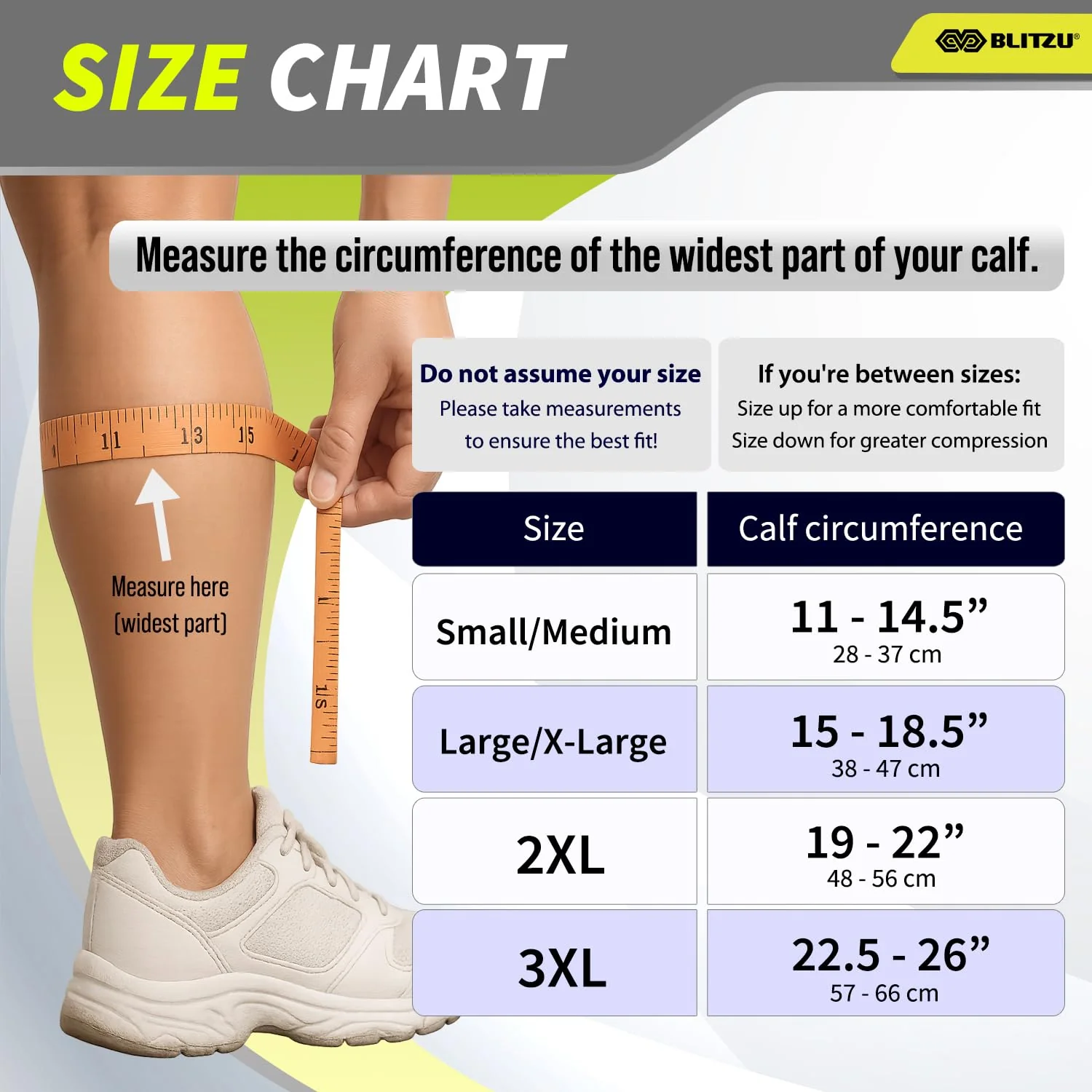 BLITZU Calf Compression Sleeves for Men and Women. Footless Compression Socks Support for Varicose Vein, Nursing, Running. Leg Sleeve Brace for Shin Splints, Pain Relief & Reduces Swelling Green L-XL - Image 6