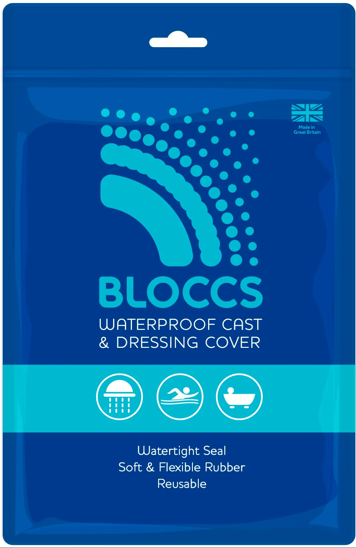 BLOCCS 100% Waterproof Knee Cover- Swim, Shower & Bathe. Watertight Protection for Dressings & Bandages - #AKP87-S - Adult Knee Protector - (Small) - Image 3