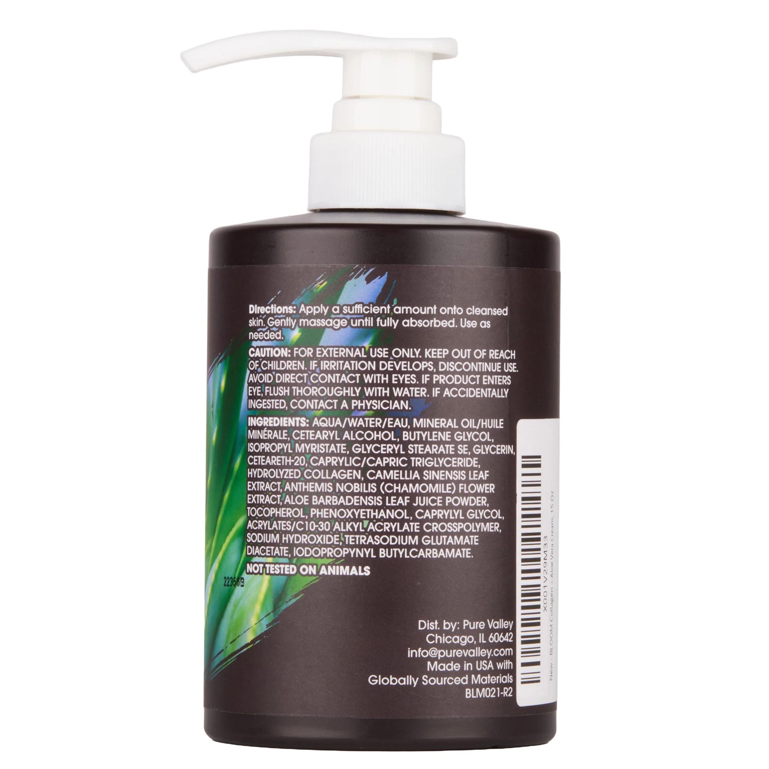 BLOOM IT'S A GREAT SKIN DAY! Collagen Lotion Skin Care Firming Body Cream, Intensive Anti Aging Moisturizer Face Lotion with Aloe Vera For Wrinkles, Sagging Skin, Dry Skin, Fragrance Free, Pack of 2 - Image 2