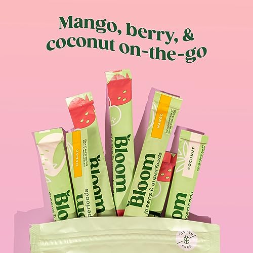 Bloom Nutrition Green Superfood Stick Packs | Super Greens Powder Juice & Smoothie Mix | Complete Whole Foods, Organic Spirulina and Chlorella, Probiotics, Digestive Enzymes, & Antioxidants (Variety) - Image 6