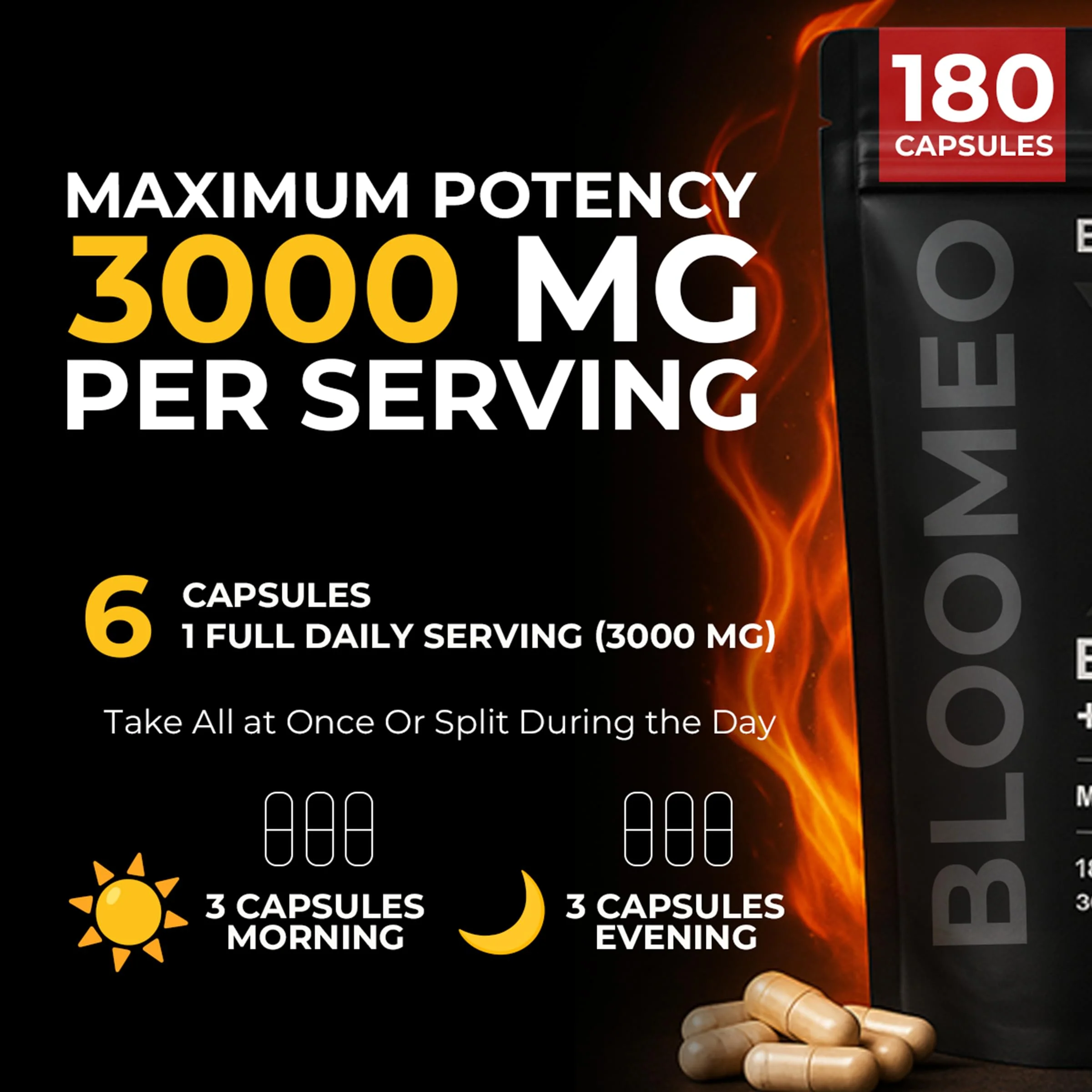 Bloomeo Beef Organ Supplement for Men | 100% Grass Fed Beef Liver Capsules with Bull Testicle, Prostate, Bone Marrow & More X: Ancestral Superfoods for Vital Energy, Immunity & Men’s Health, 180 ct - Image 7