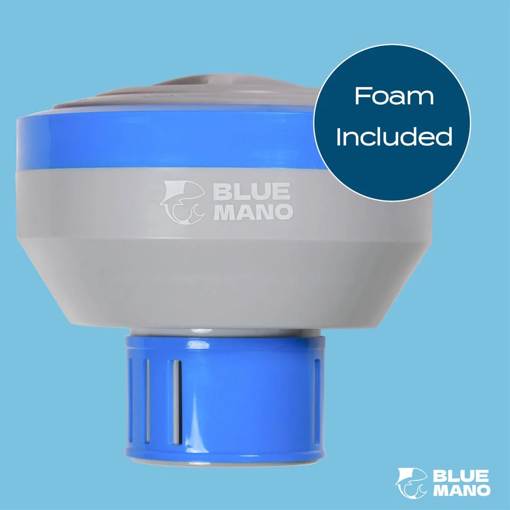 Blue Mano Chlorine Floater (V2.0 Upgraded) for 3 inch Tabs with Refill Warning, Durable Design, 7 inch Large Dispenser for Inground and Above Ground Swimming Pool - Image 5