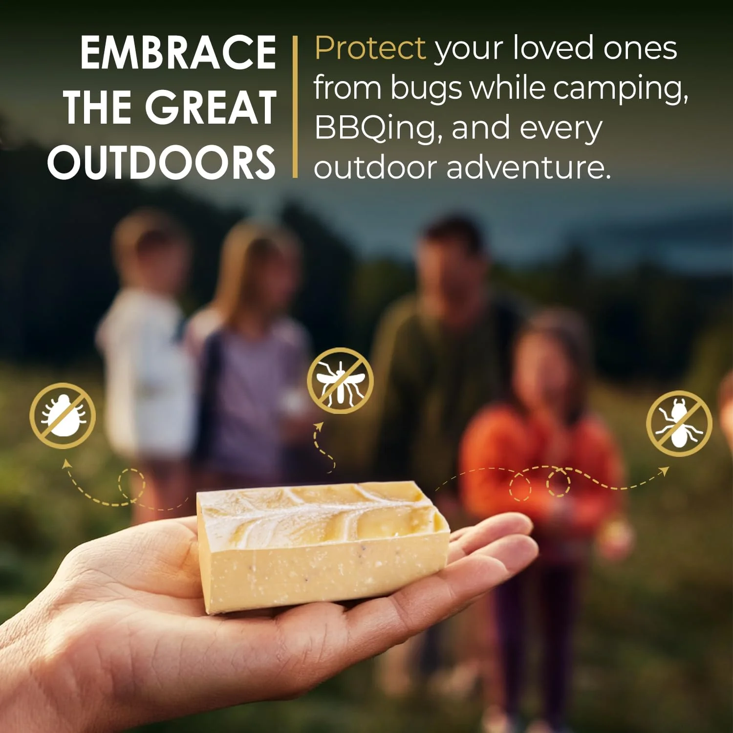 Blue Moon Elise Ain't Buggin Me Citronella Soap - Natural Handmade Soap Made with Pure Citronella, Eucalyptus and Lemongrass Essential Oils - A Must-have for Camping and Outdoor Activities (3pk) - Image 5