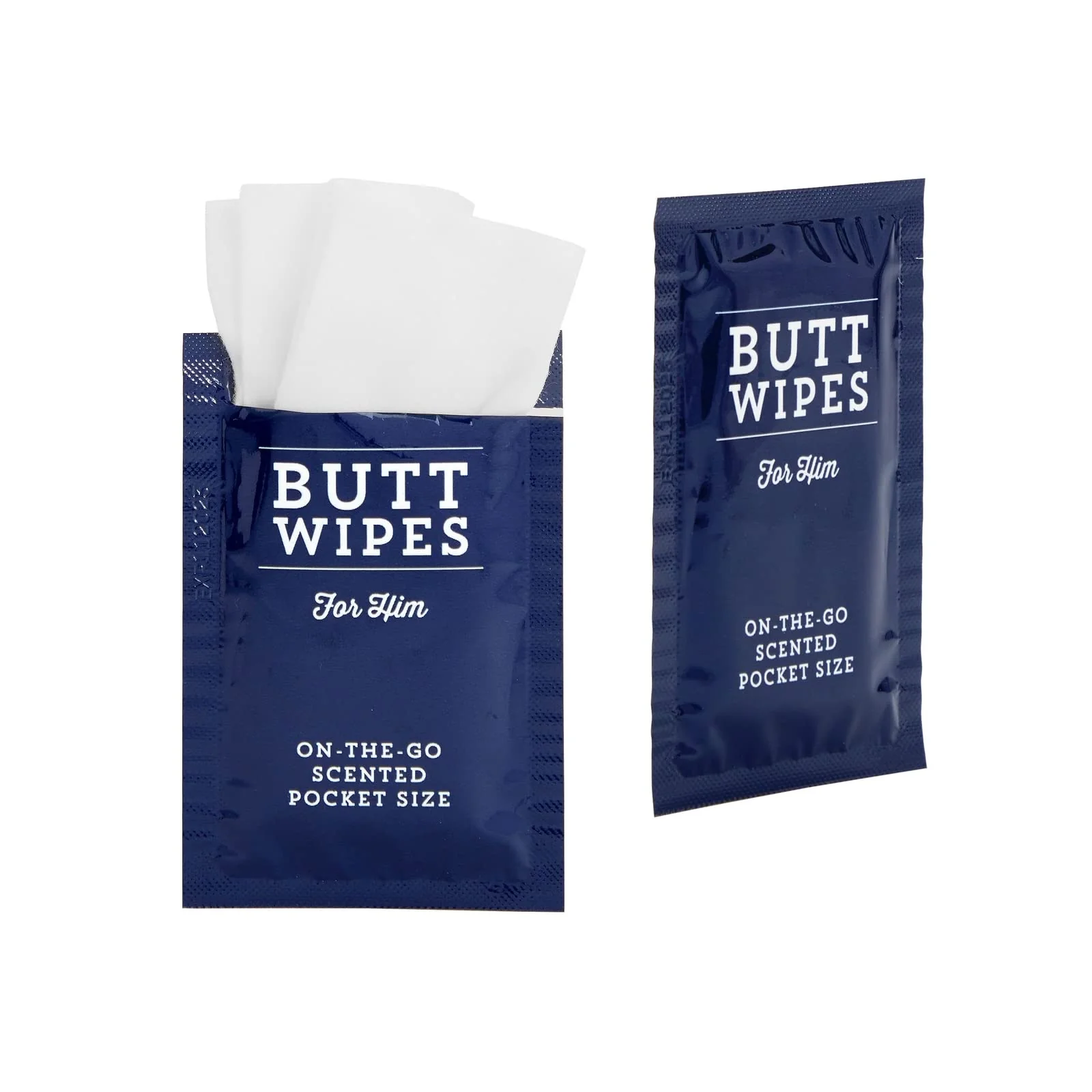 BLUE PANDA Flushable Wipes - Individually Wrapped Wipes for Adults - Soothing Aloe Vera Scent - Compact Travel Toilet Paper - 100 Count, Blue, Aloe Vera - Image 3